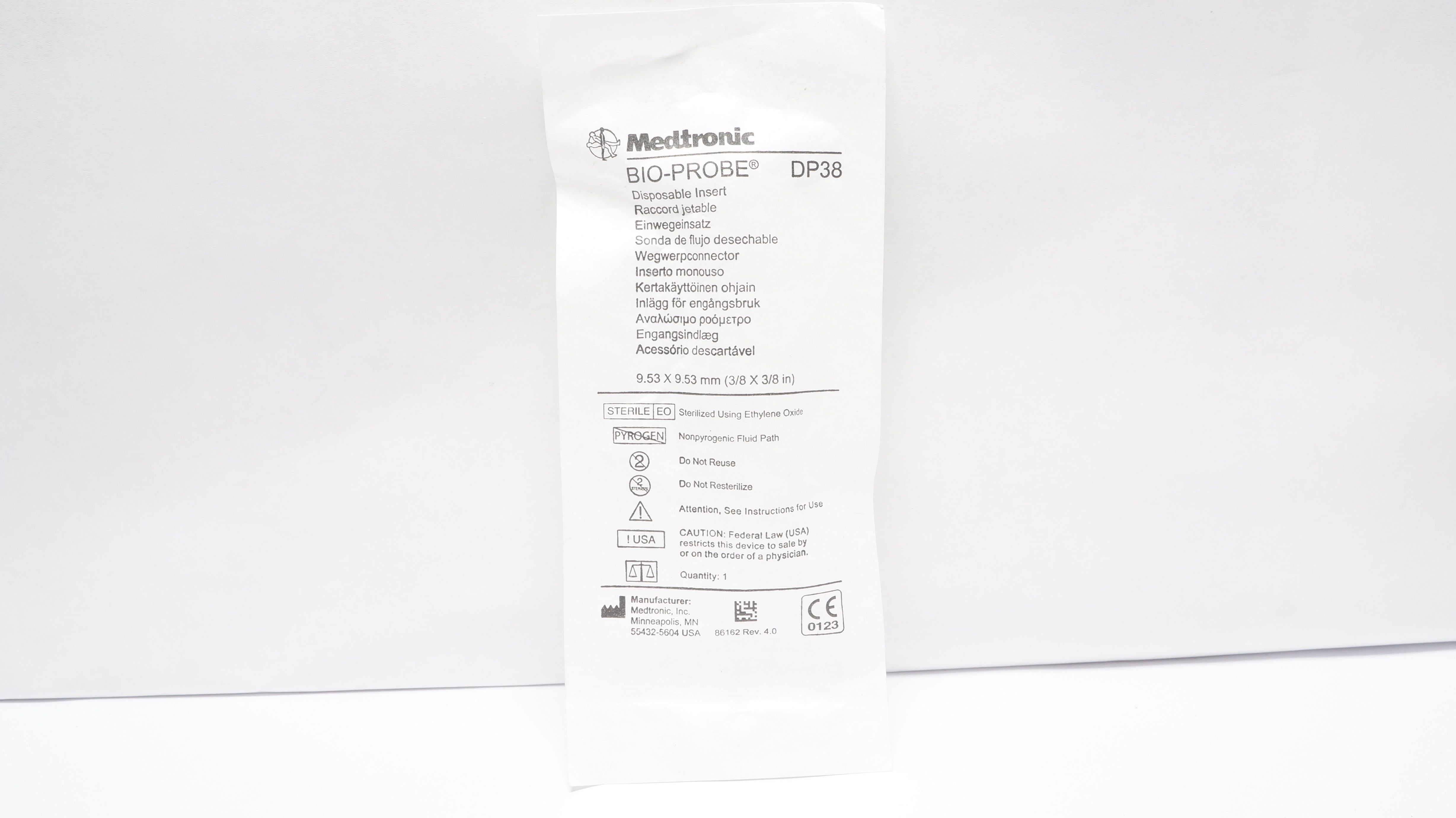 Medtronic DP38 BIO-PROBE Disposable Insert 3/8 x 3/8inch (x)