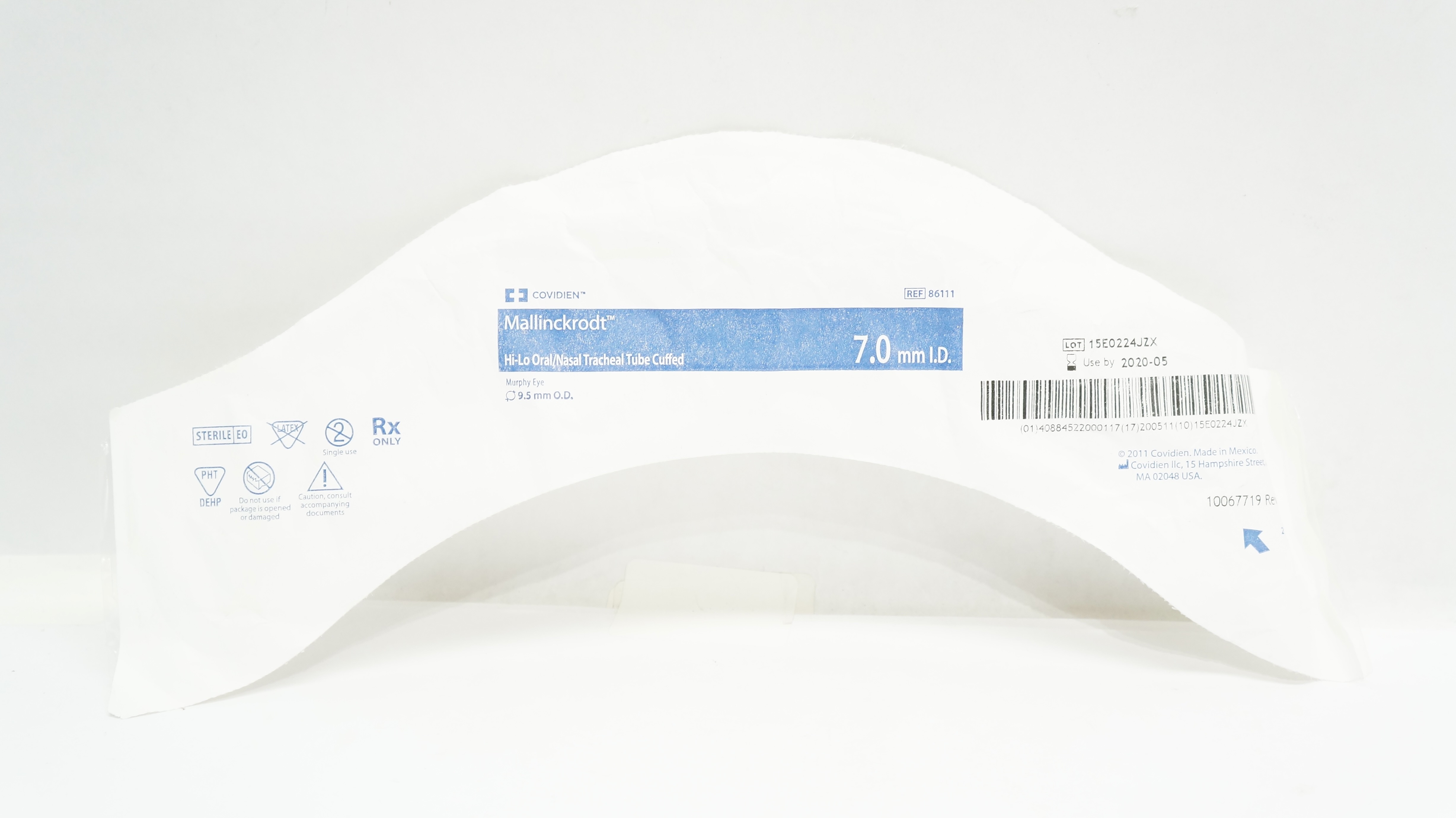 Covidien 86111 Mallinckrodt Hi-Lo Oral/Nasal Tracheal Tube 7.0 ID x 9.5mm OD(x)