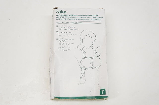 Caring PRMMAMCOMP1 Postsurgical Mammary Compression Dressing, Small