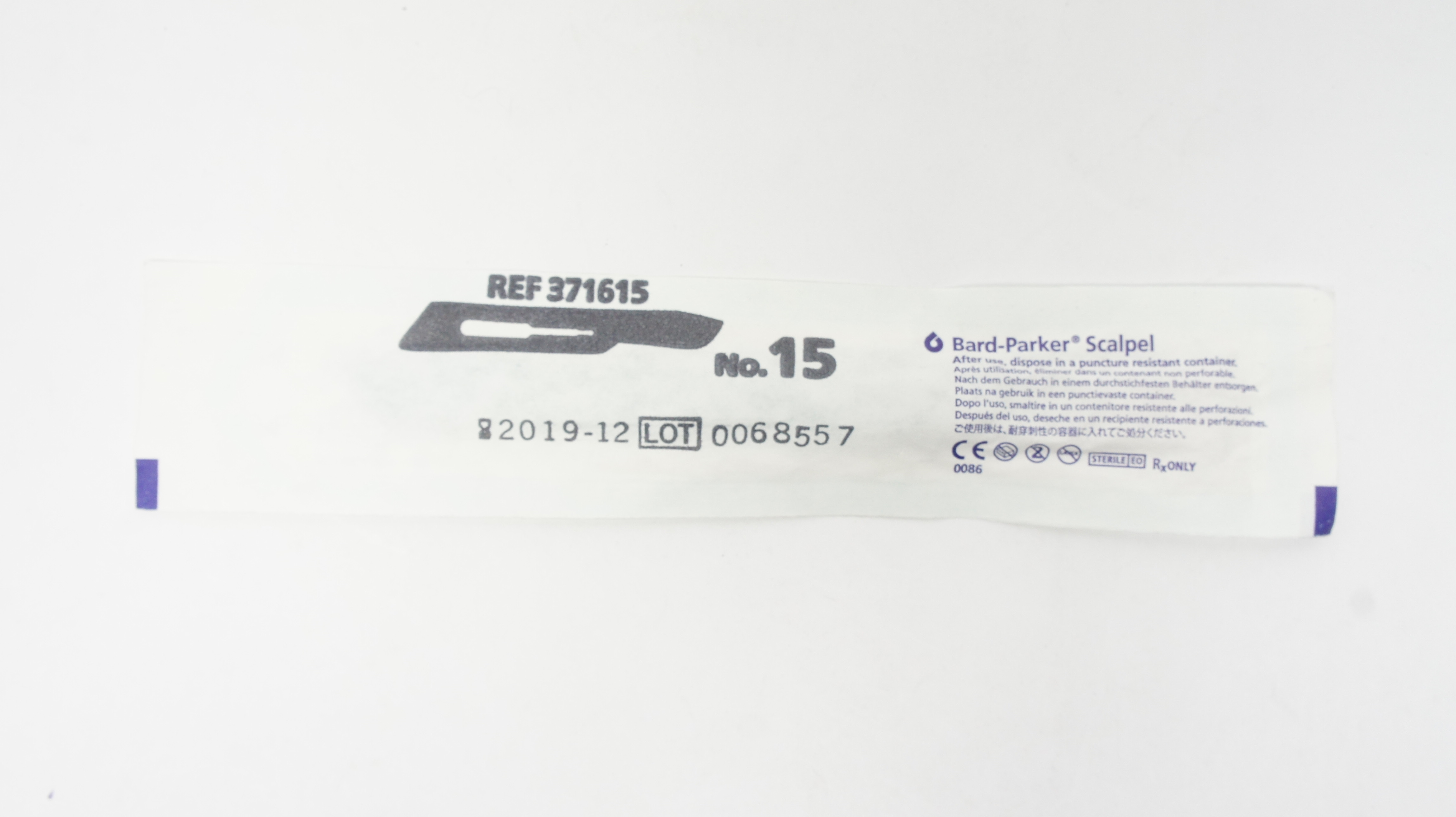 Aspen 371615 Bard-Parker Scalpel Stainless Steel Surgical Blade N15 (x)