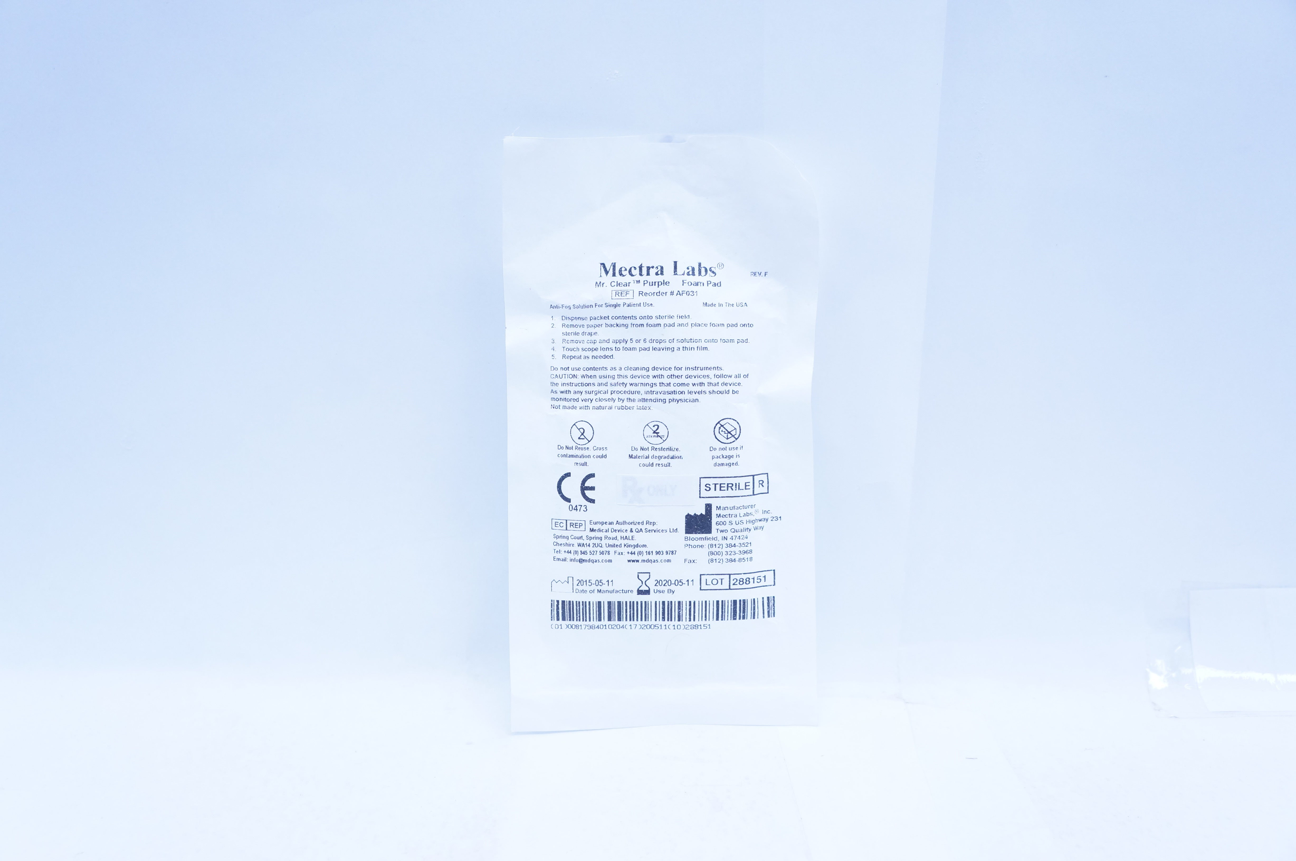 Mectra Labs AF031 Mr. Cear Purple Foam Pad (x)