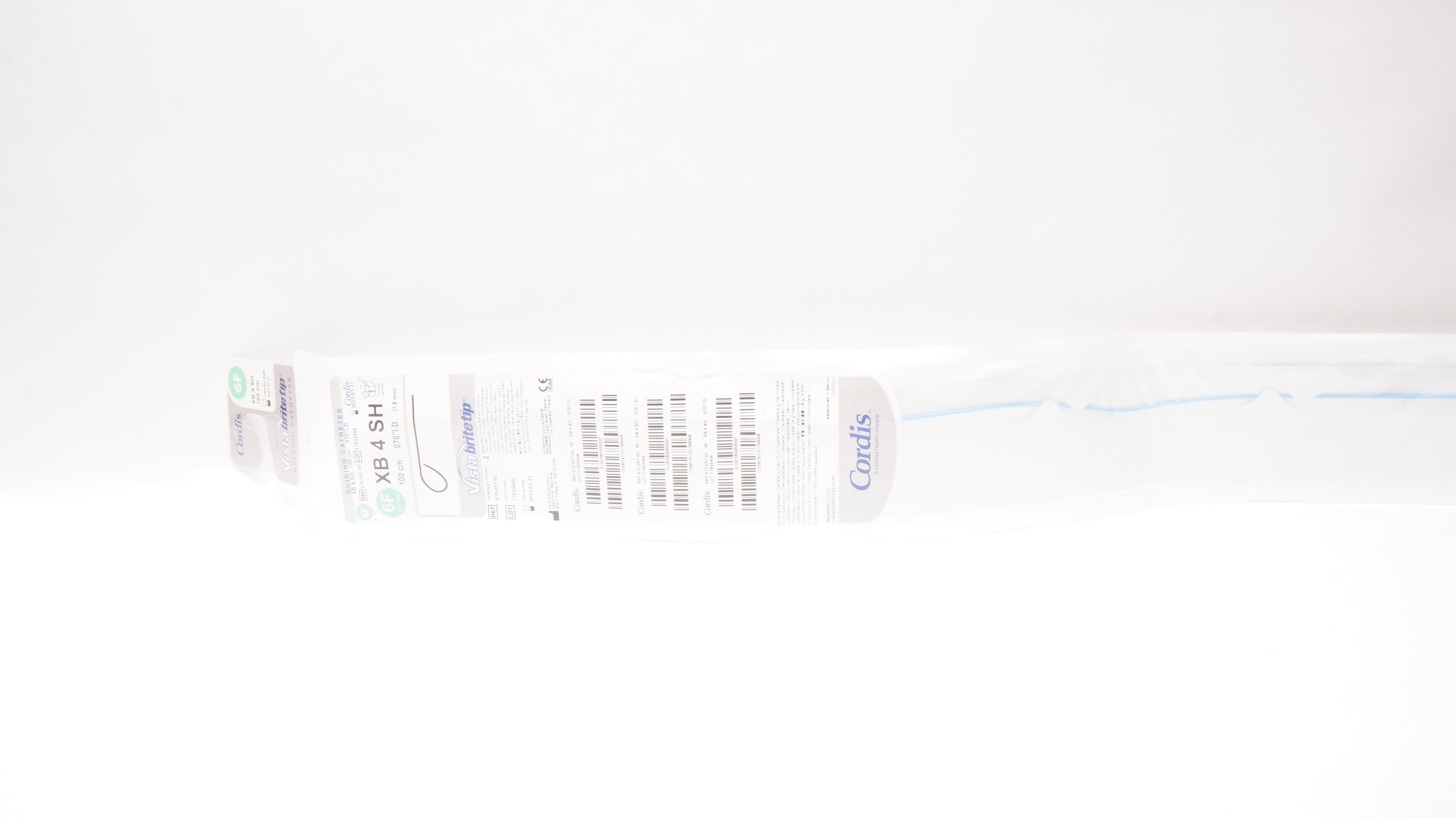 Cordis 670-057-00 Vista Brite Tip Guiding Cath. XB 4 SH, 6F x 100 cm (x)