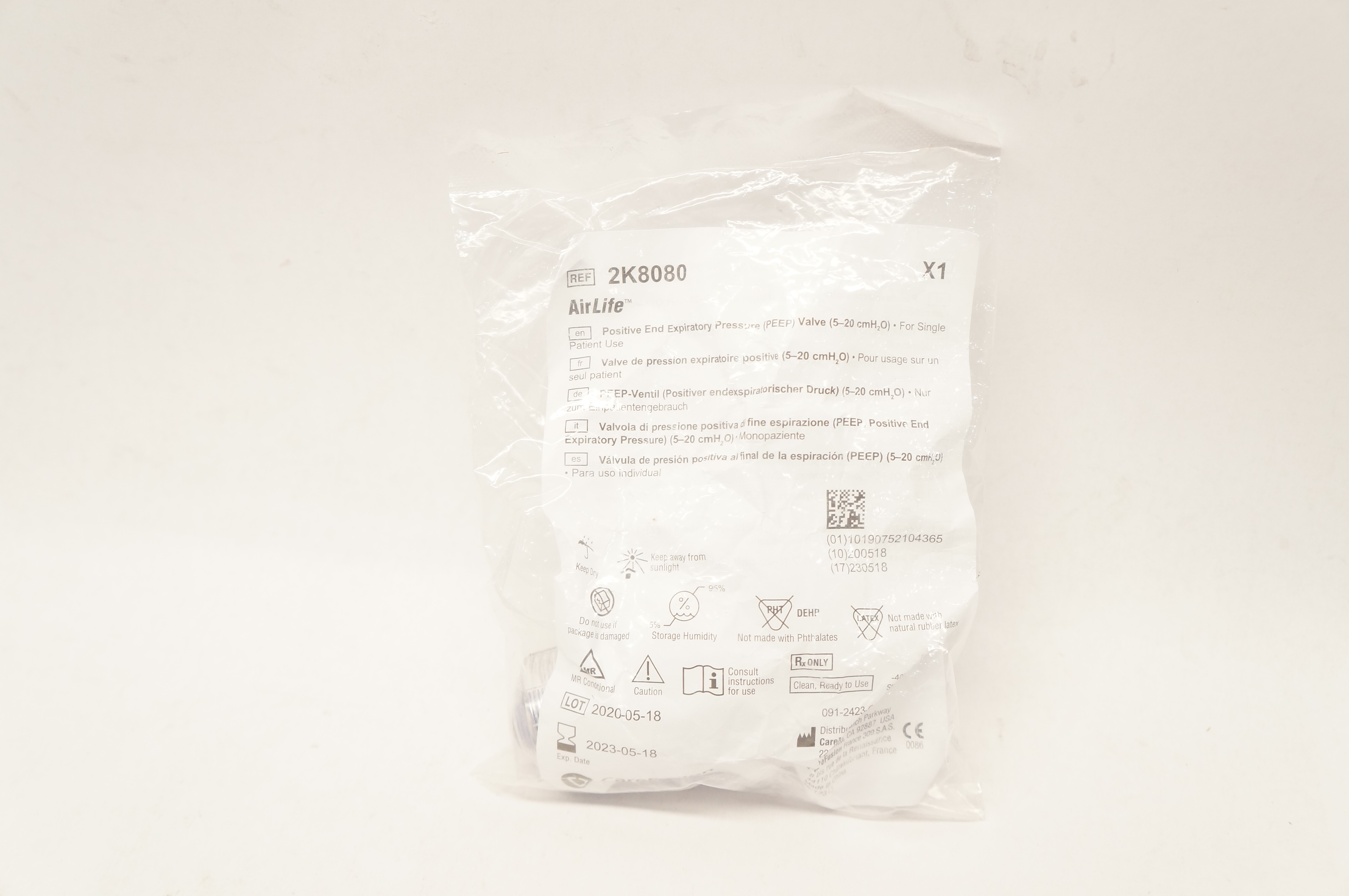 CareFusion 2K8080 AirLife Positive End Expiratory Pressure Valve, 5-20 cmH2O