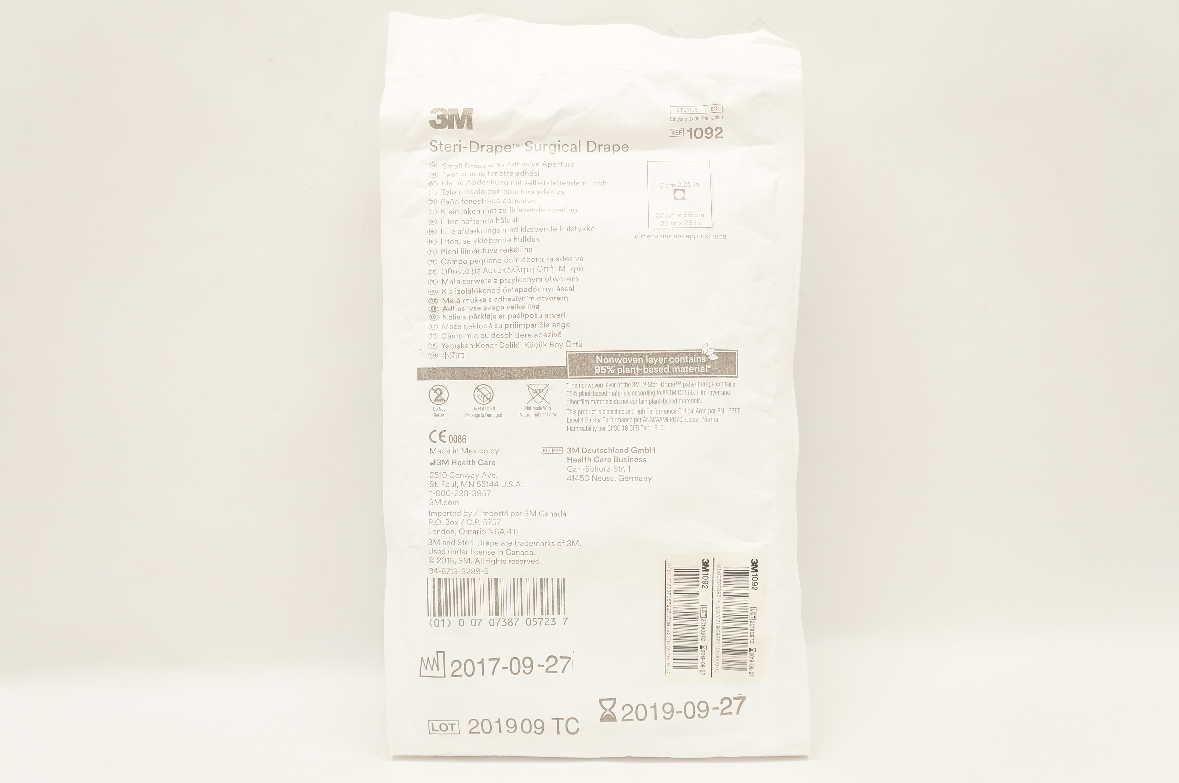 3M 1092 Steri-Drape Surgical Drape 22inch x 25inch (x)