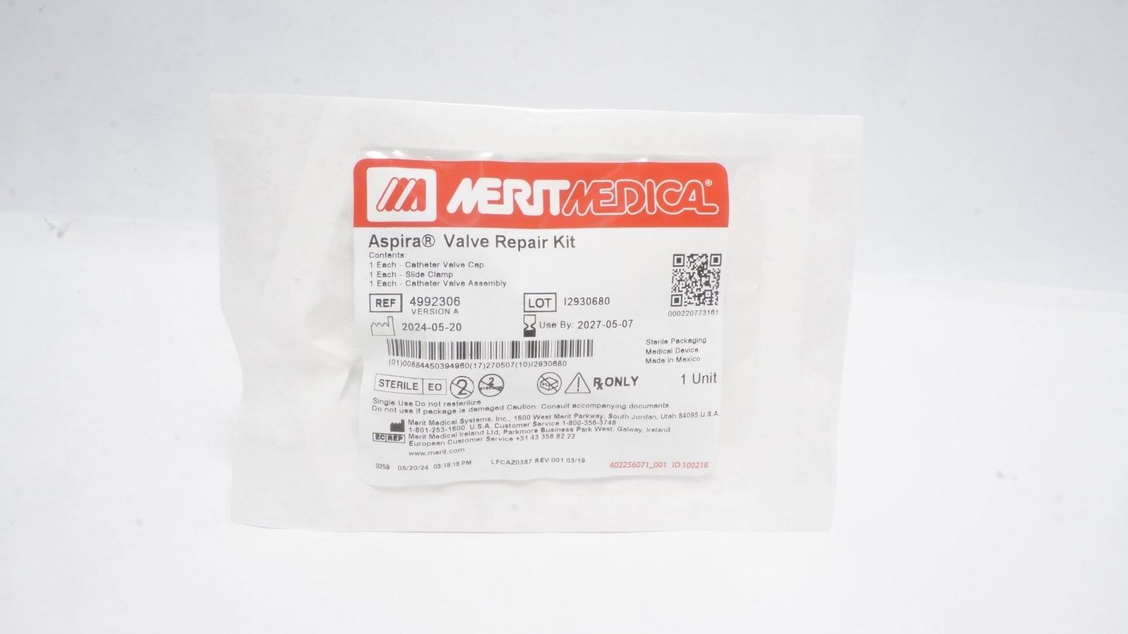 Merit Medical 4992306 Aspira Valve Repair Kit