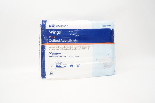Covidien 66033 Wings Plus Quilted Adult Briefs, Medium 32 x 44inch - Pack of 12