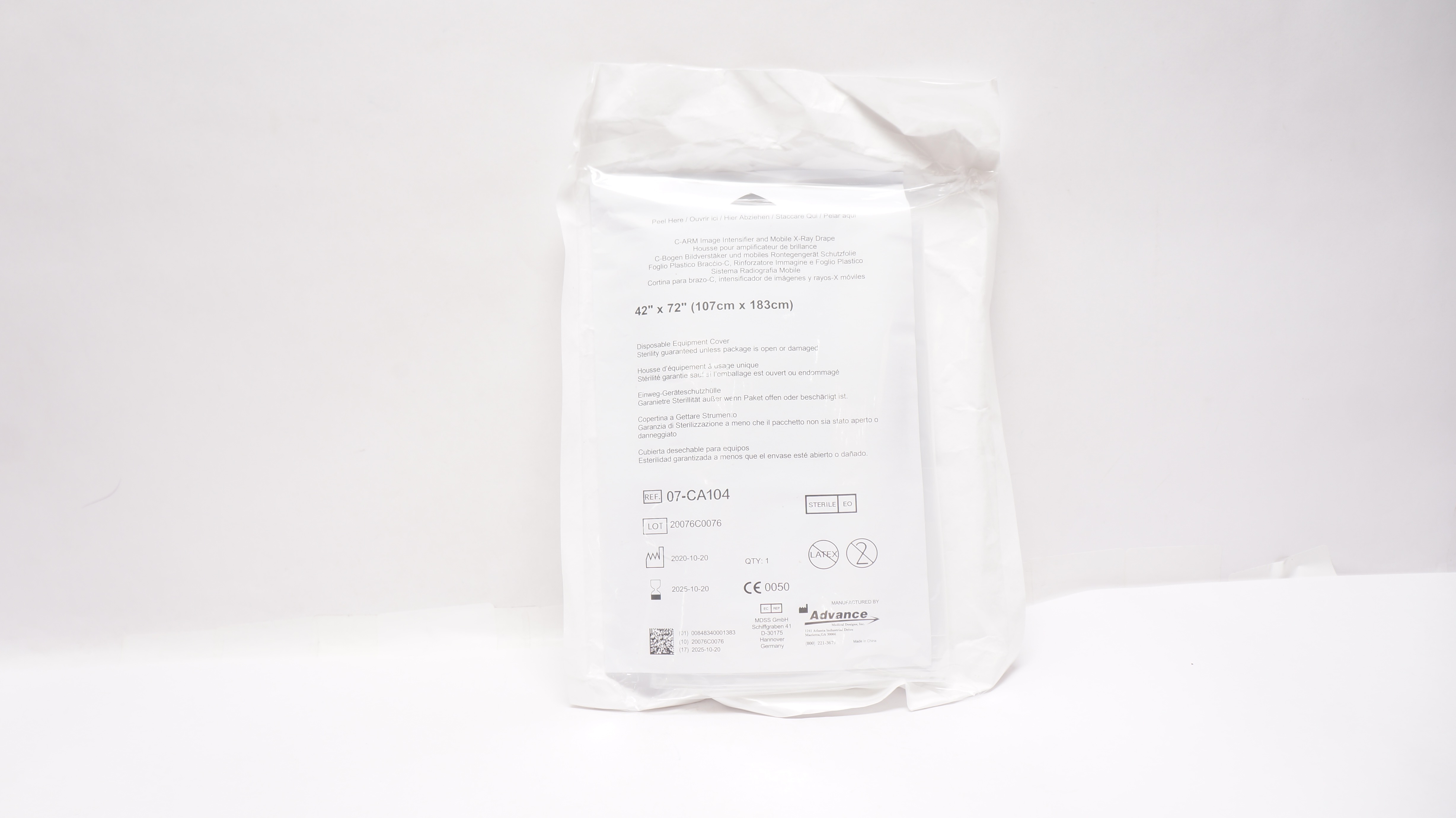 Advance 07-CA104 Disposable Equipment Cover 42inch x 72inch