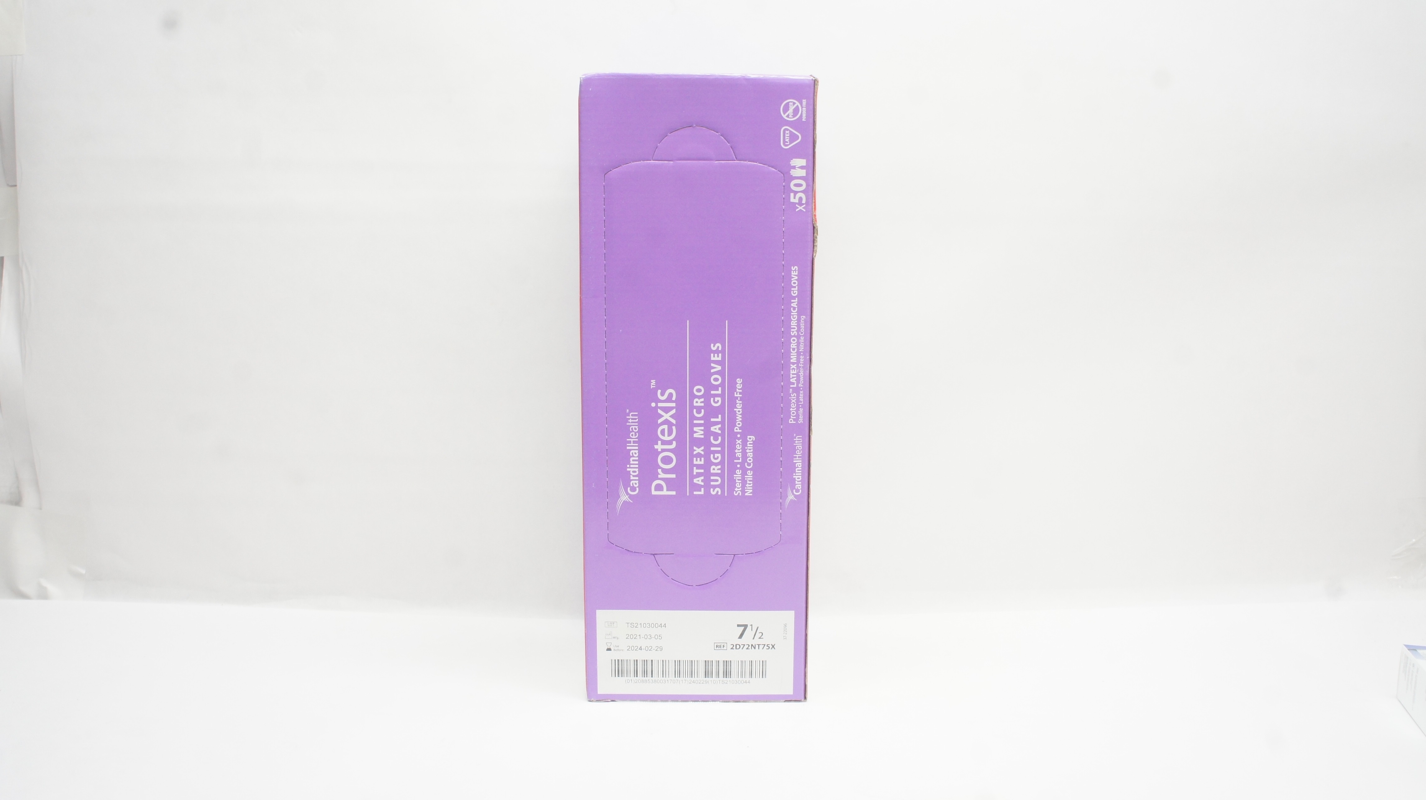 Cardinal Health 2D72NT75X Protexis Surgical Gloves, Size 7 1/2 - Box of 50