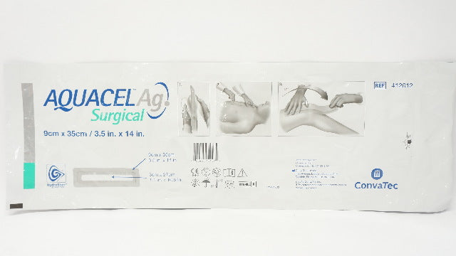 ConvaTec 412012 Aquacel Ag Surgical Hydrofiber Drecssing 3.5 x 14inch