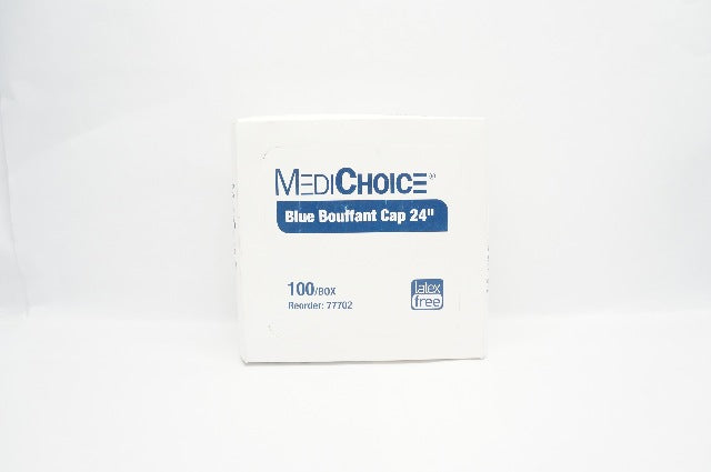 MediChoice 77702 Blue Bouffant Cap 24inch - Box of 100