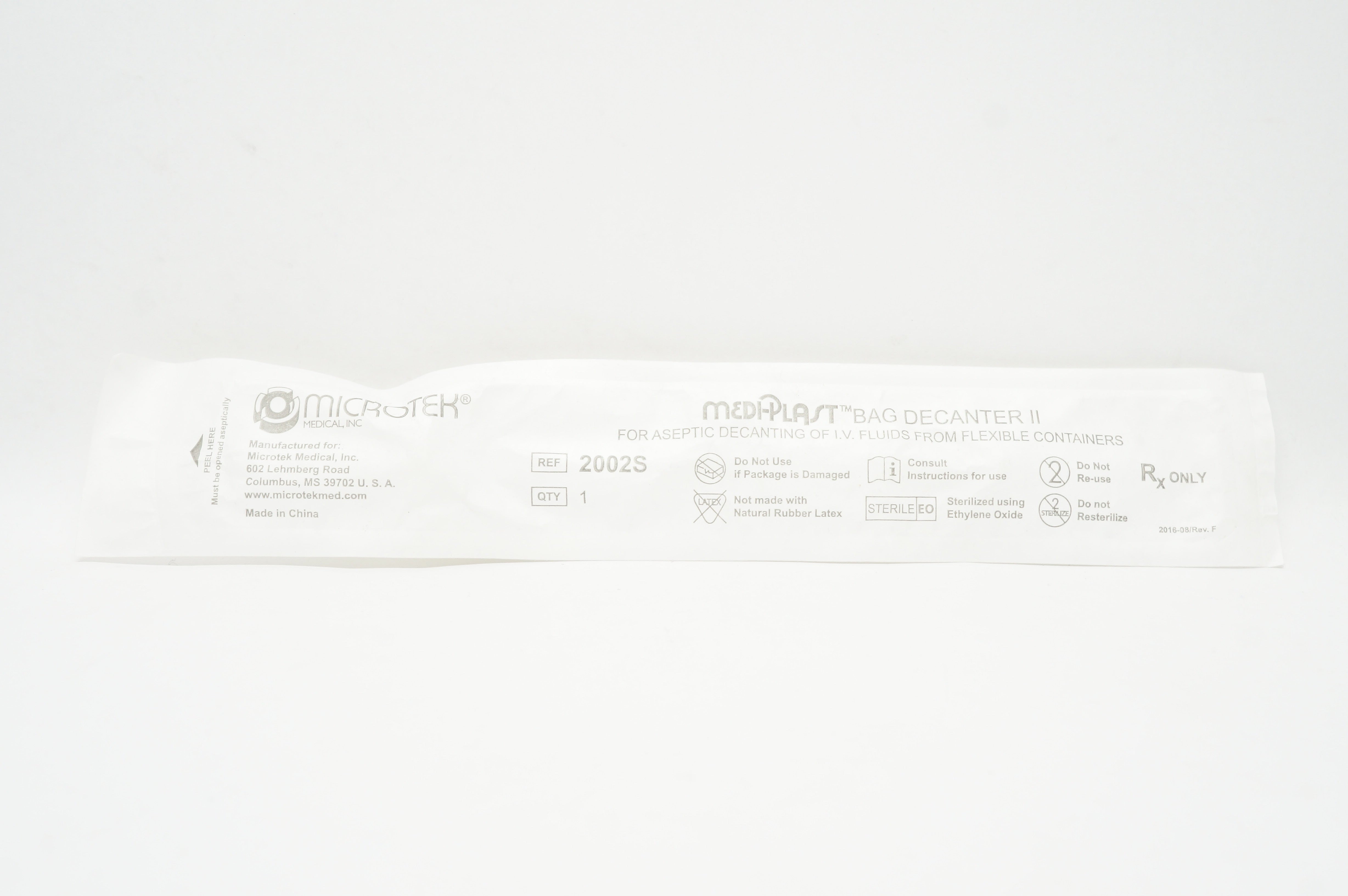 Microtek Medical 2002S Medi-Palst Bag Decanter II