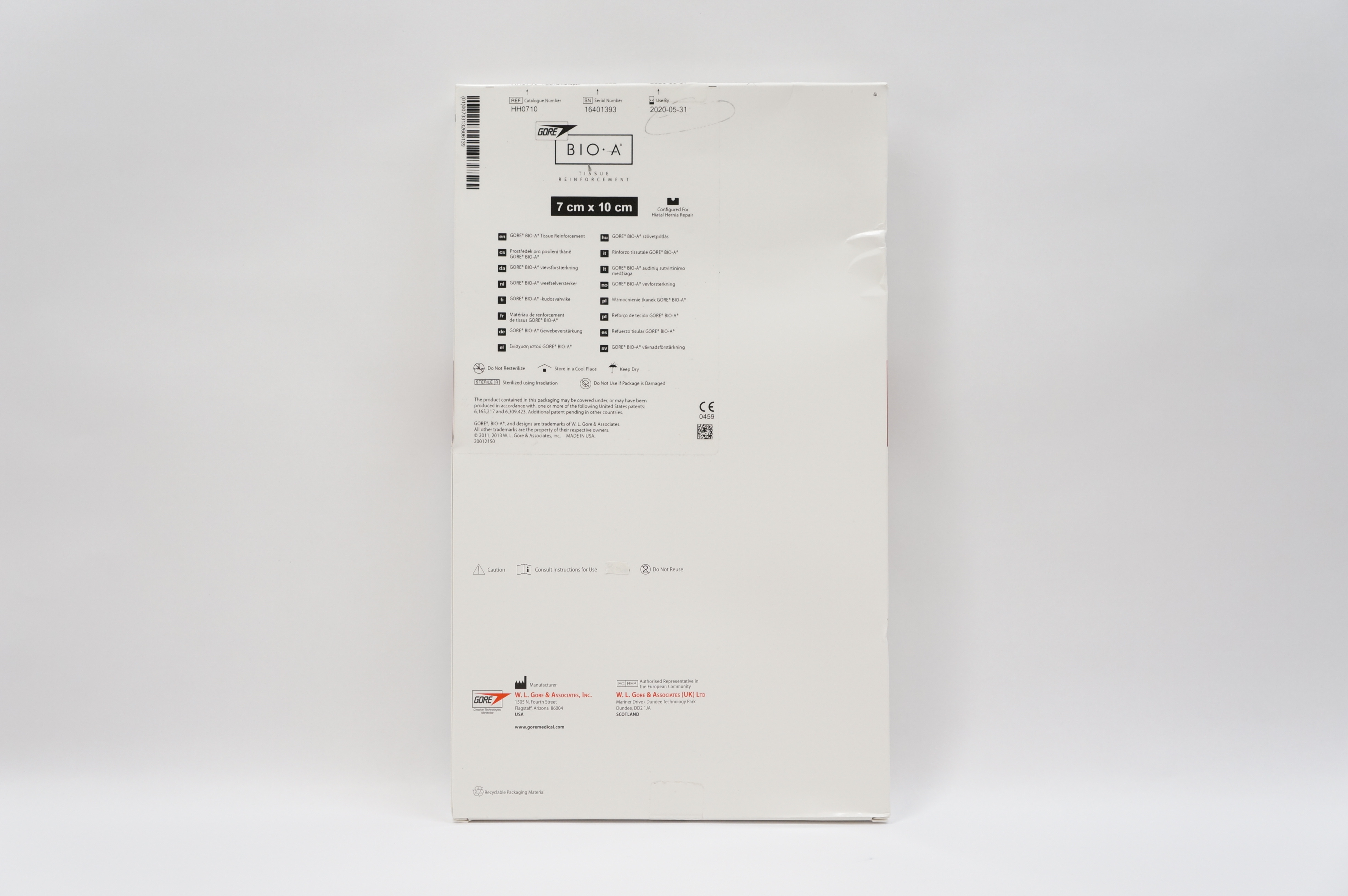 Gore HH0710 BIO-A Tissue Reinforcement 7cm x 10cm (x)