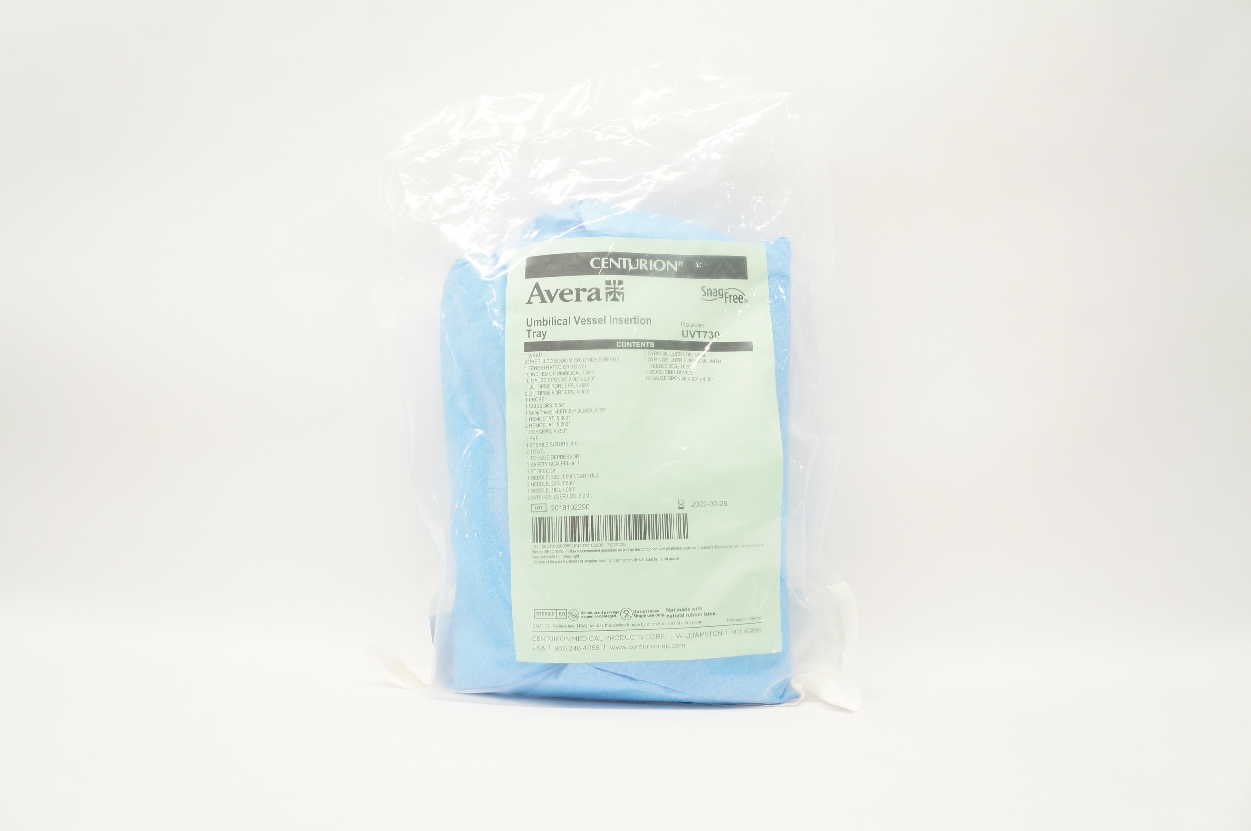 Centurion UVT730 Avera Snag Free Umbilical Vessel Insertion Tray