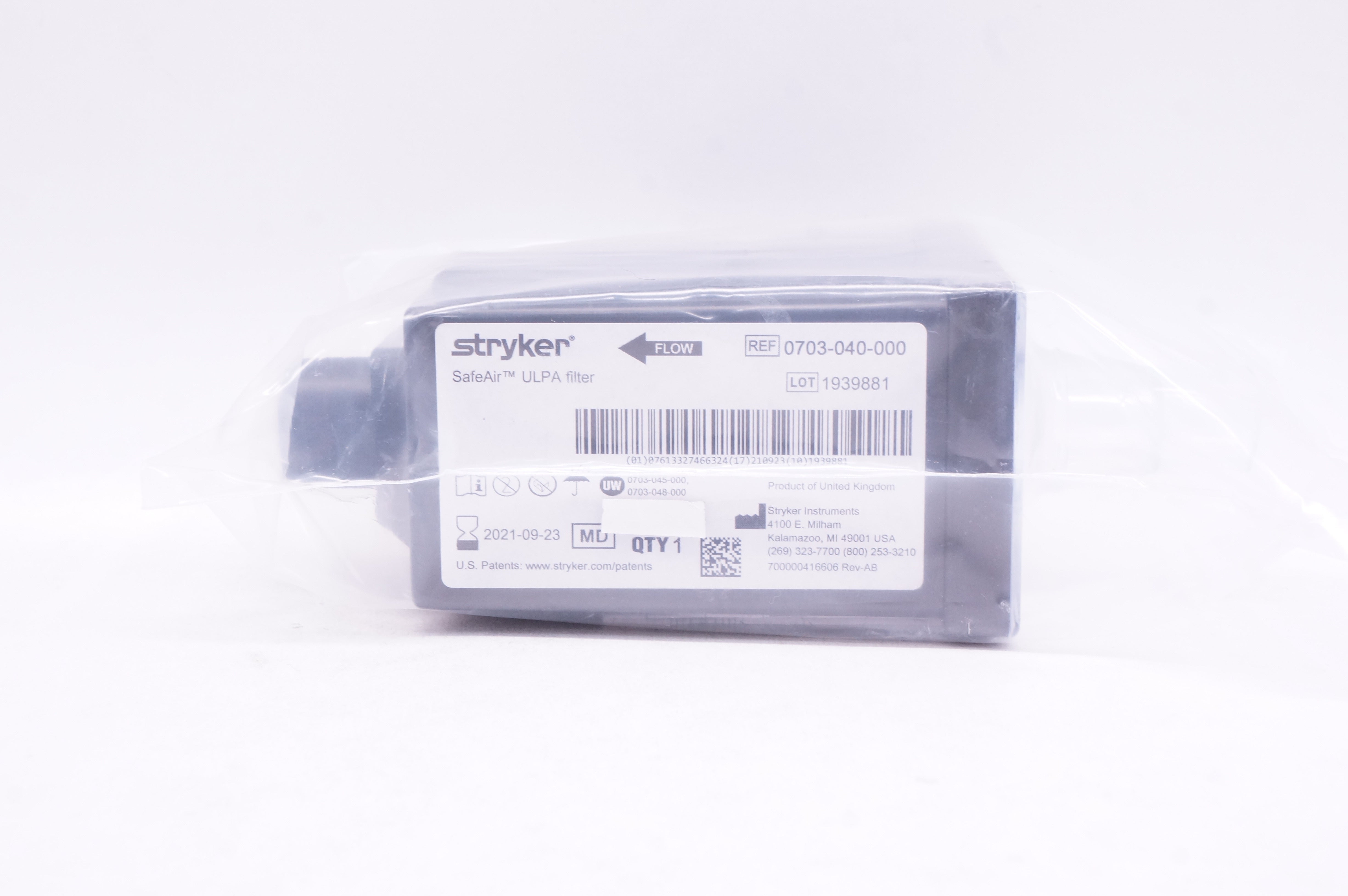 Stryker 0703-040-000 SafeAir ULPA Filter (x)