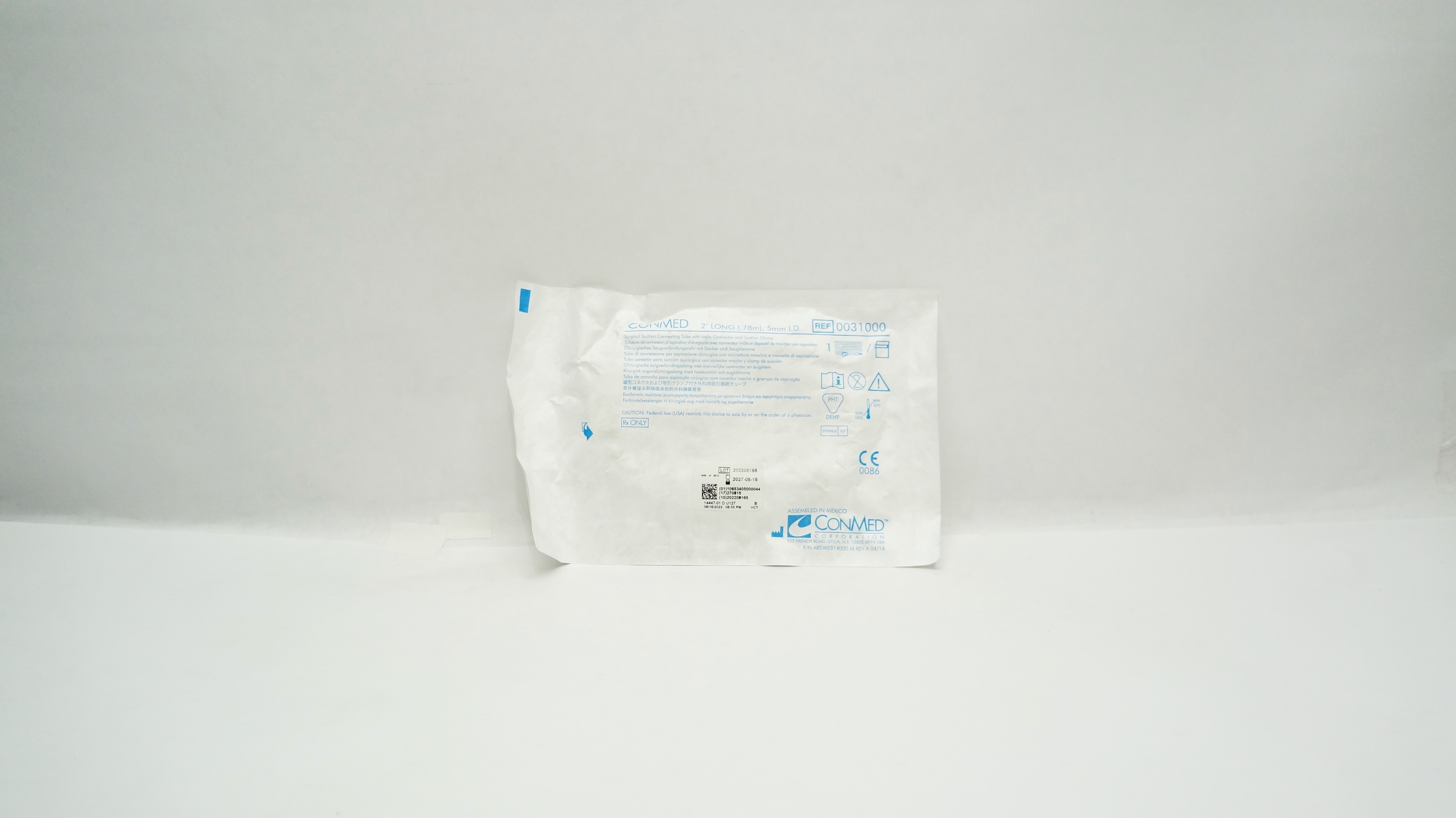 ConMed 0031000 Surgical Suction Connecting Tube 2 Ft. x 5mm I.D.