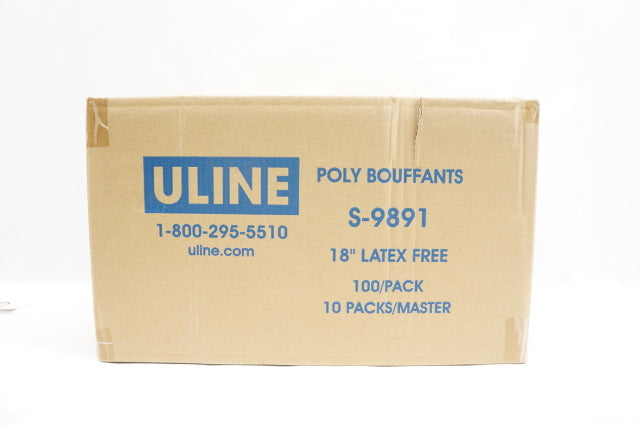 ULINE S-9891BLU Poly Bouffants , Blue, 18inch - Case of 1000