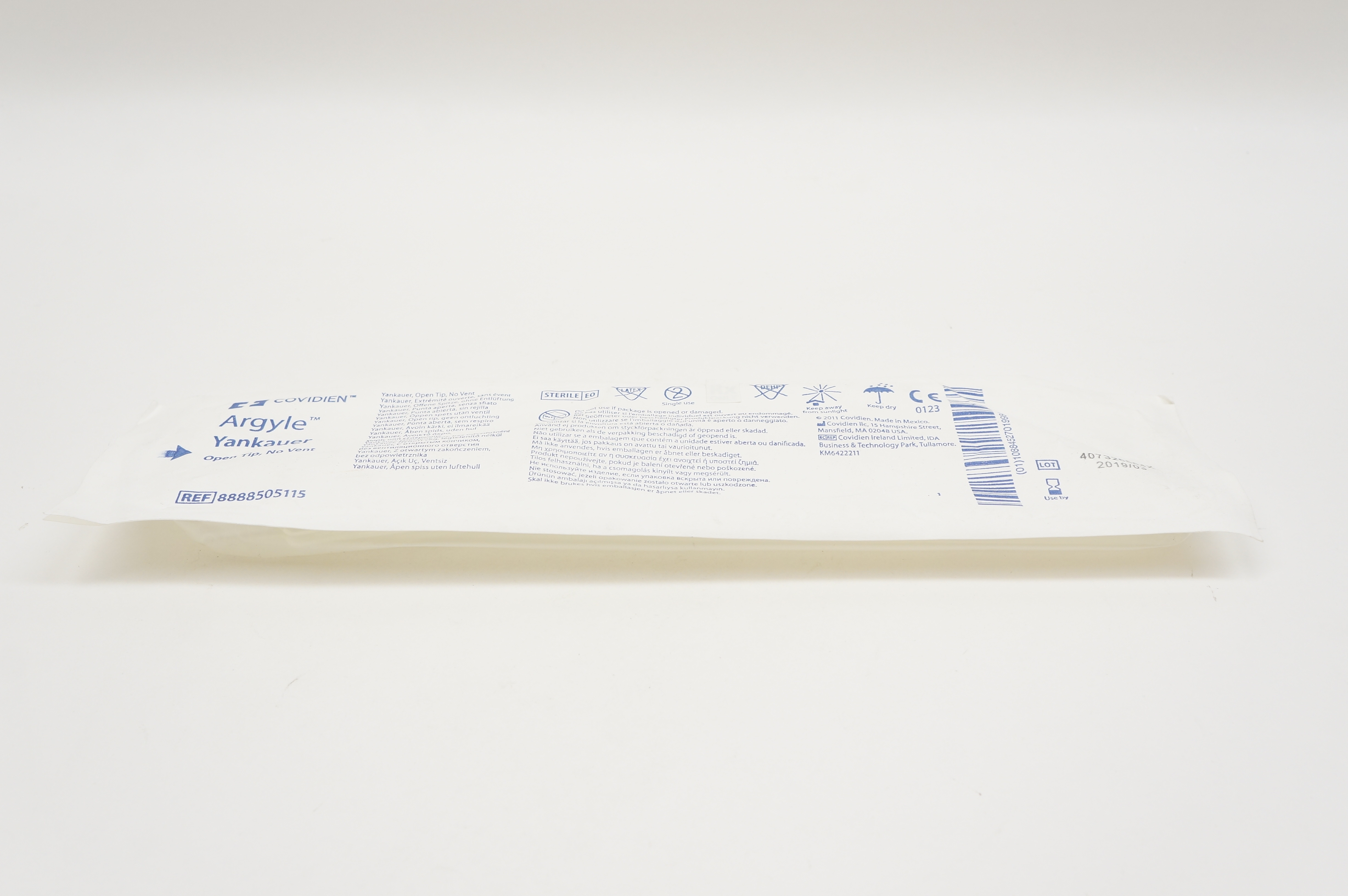 Covidien 8888505115 Argyle Yankauer Open Tip, No Vent (x)