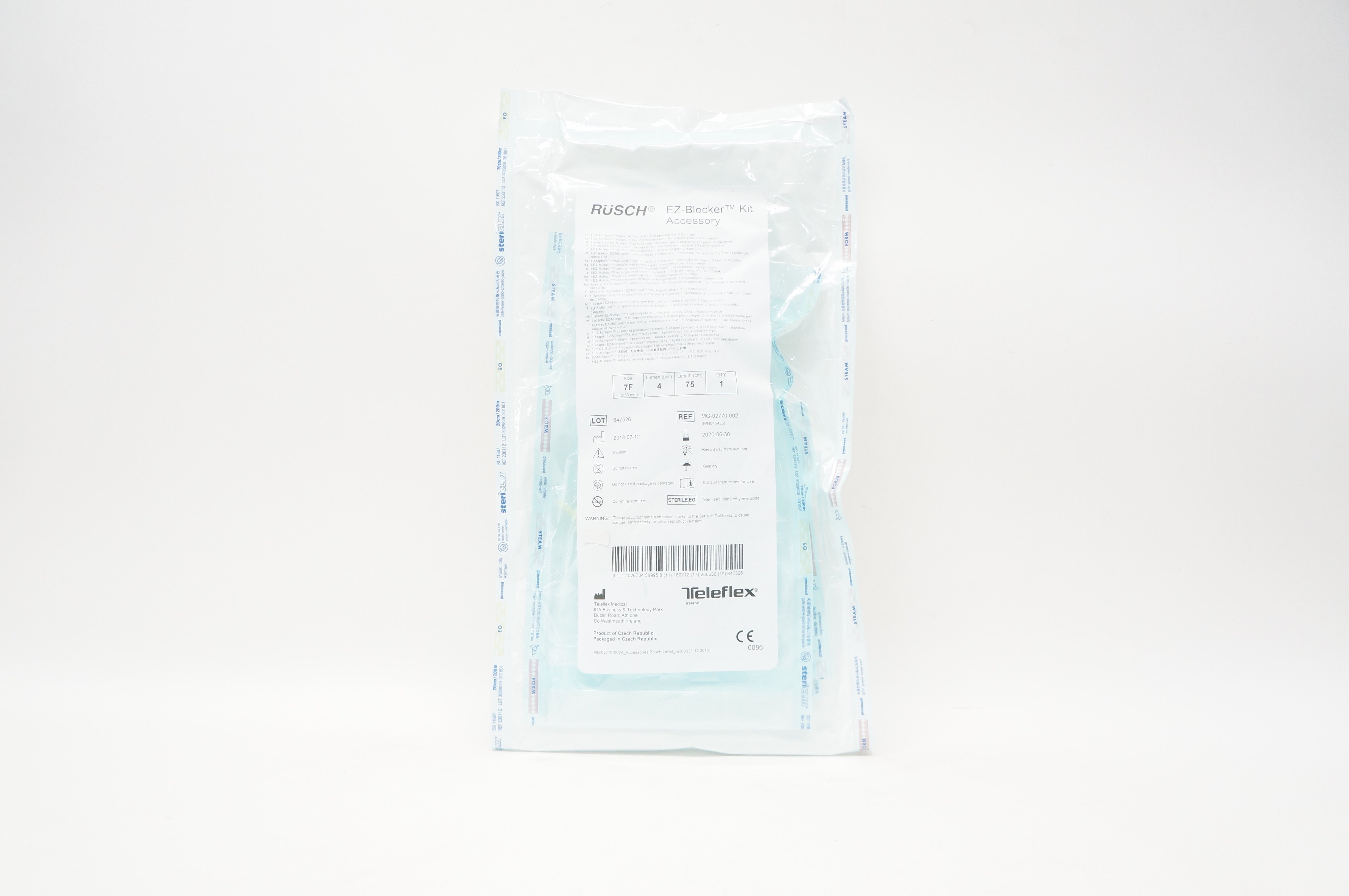 Teleflex MG-02770-002 Rusch EZ-Blocker Kit Accessory 4 Lumen 7F x 75cm (x)