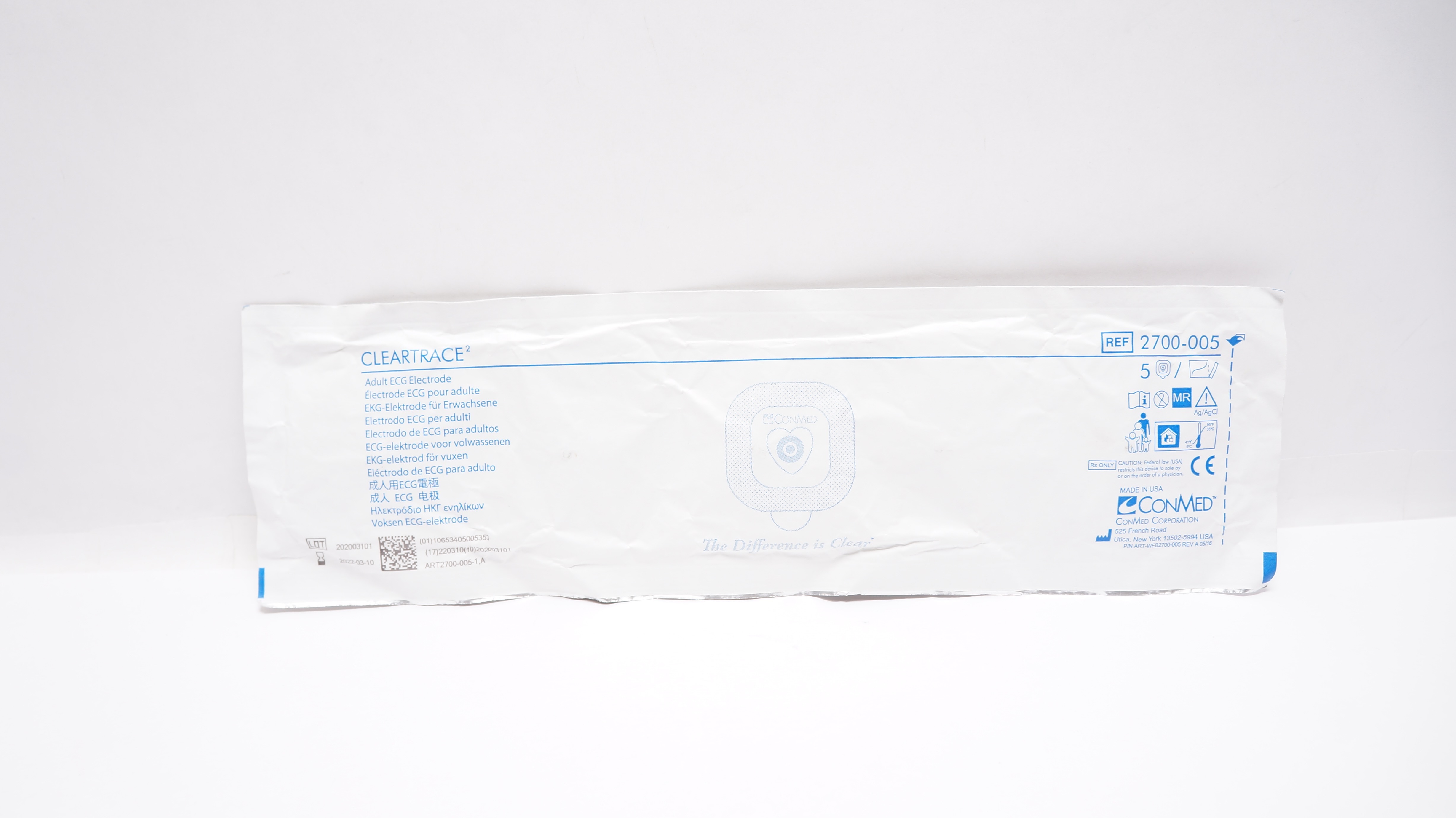 ConMed 2700-005 Cleartrace Adult ECG Electrode (x) - Pack of 5