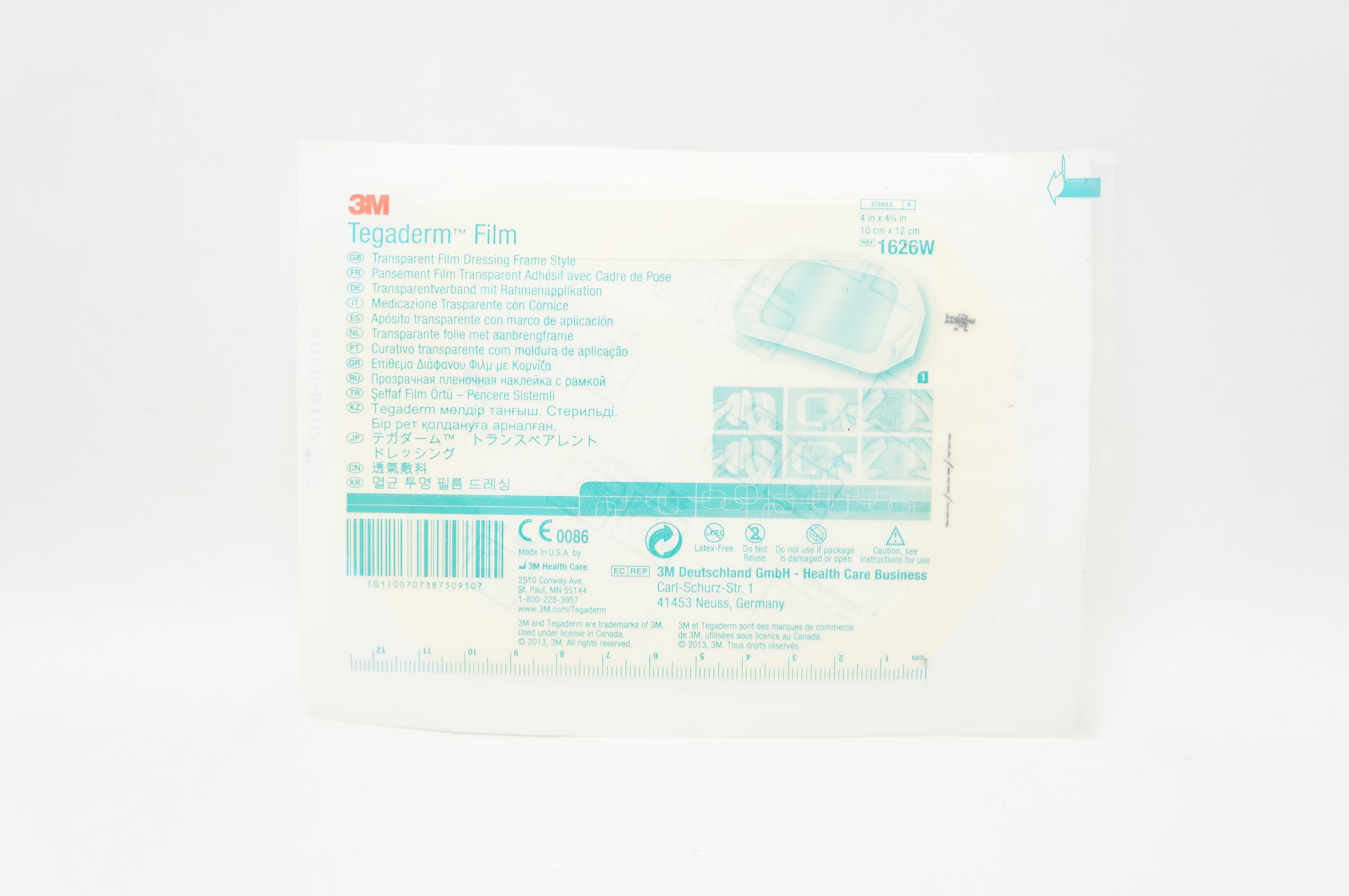 3M 1626W Tegaderm Transparent Film Dressing Frame Style 4inch x 4-3/4inch (x)