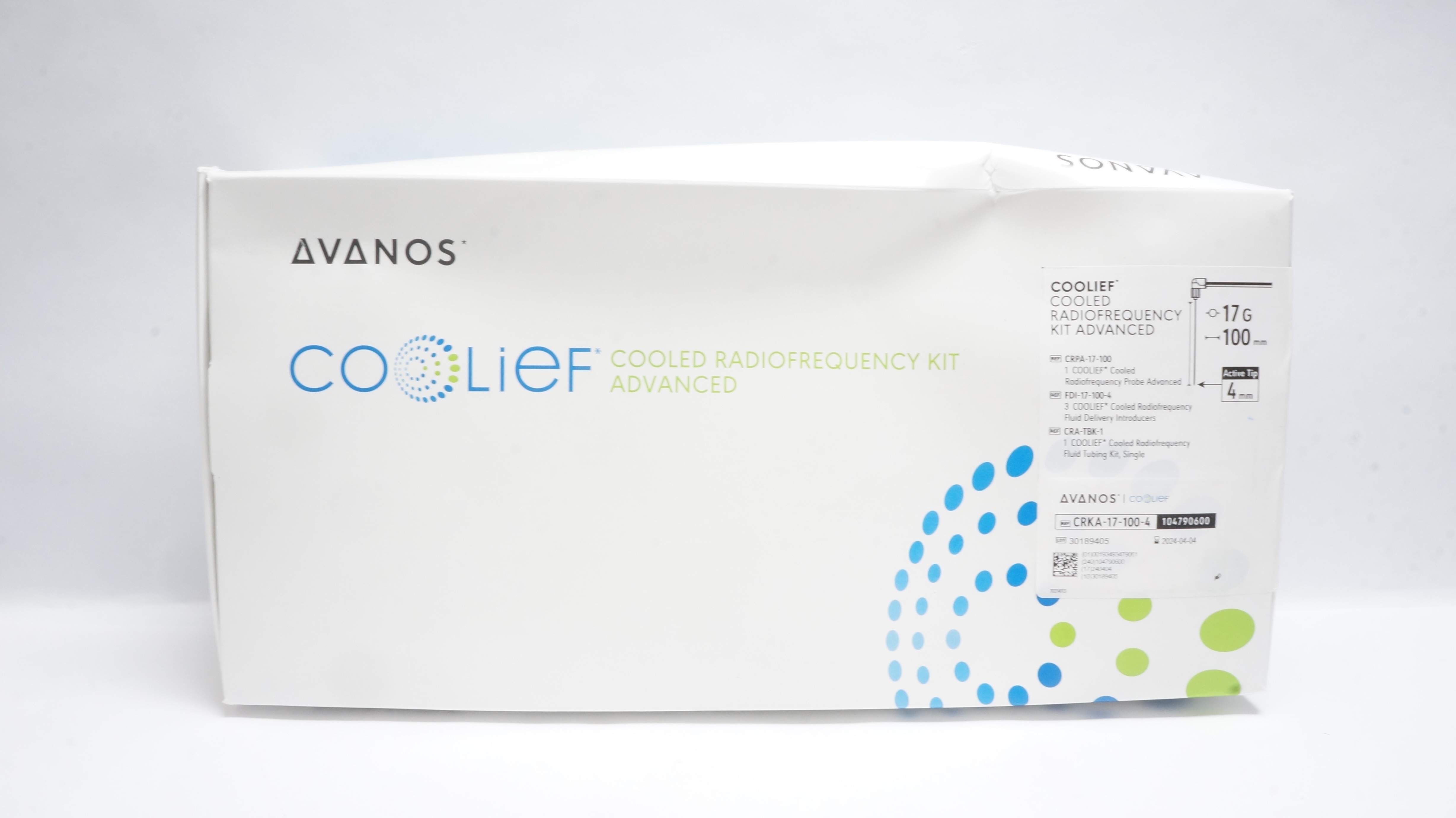 Avanos CRKA-17-100-4 Coolief Cooled Radiofrequency Kit 17G x 100mm (x)