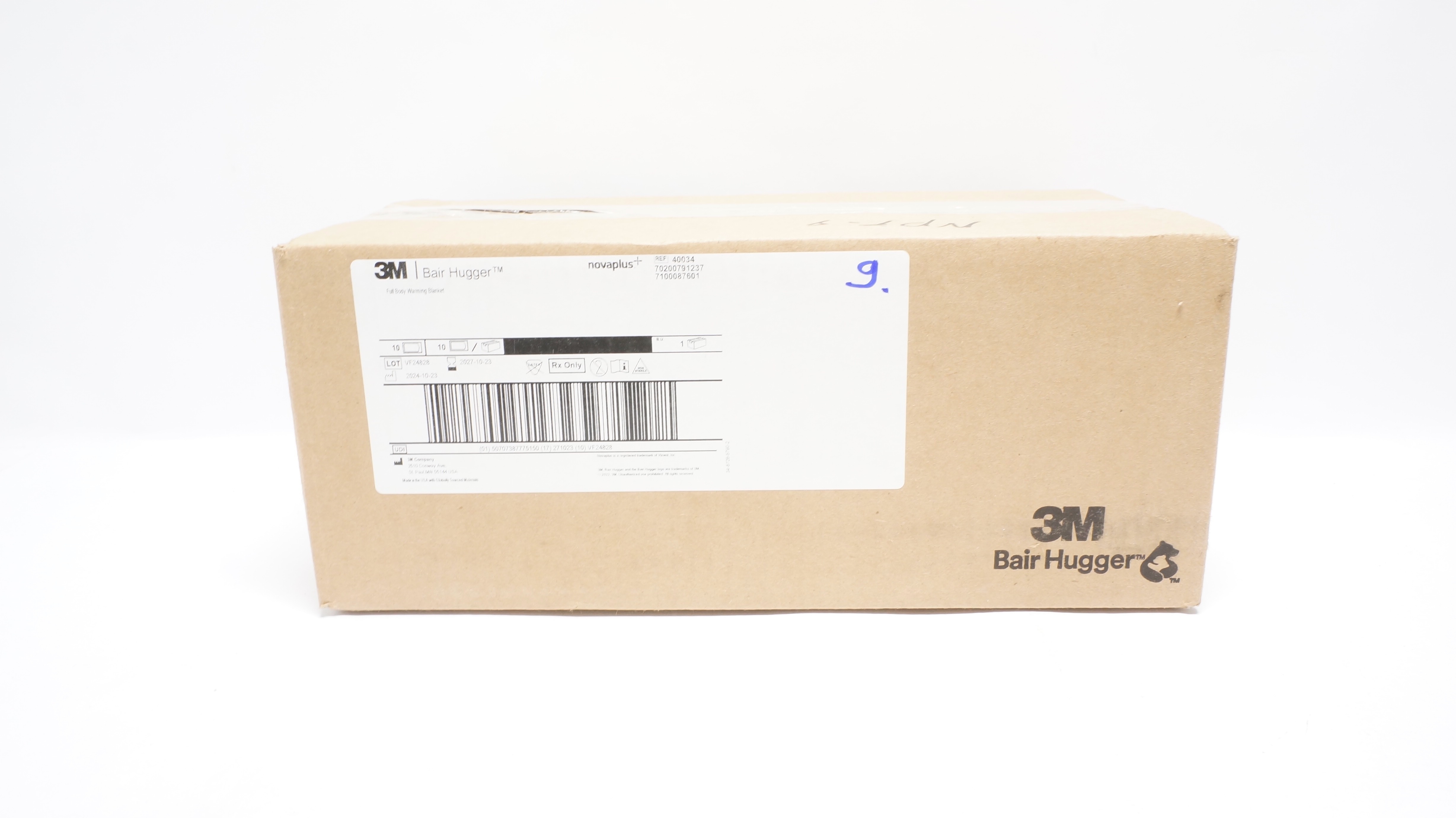 3M 40034 Bair Hugger Disposable Forced-Air Warming Blanket - Box of 9