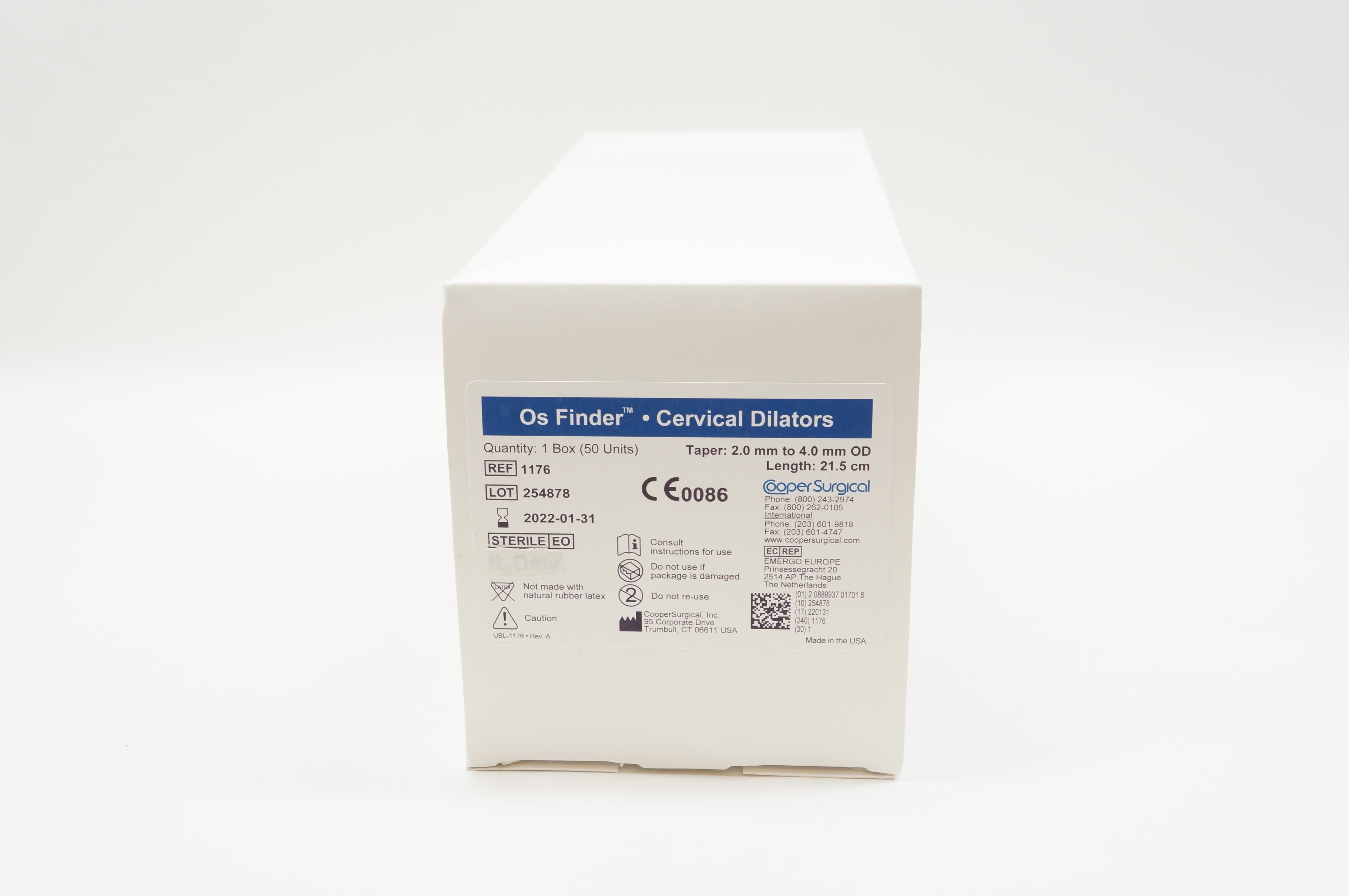 Cooper Surgical 1176 Os Finder Cervical Dilators 2.0mm to 4.0mm - Box of 50