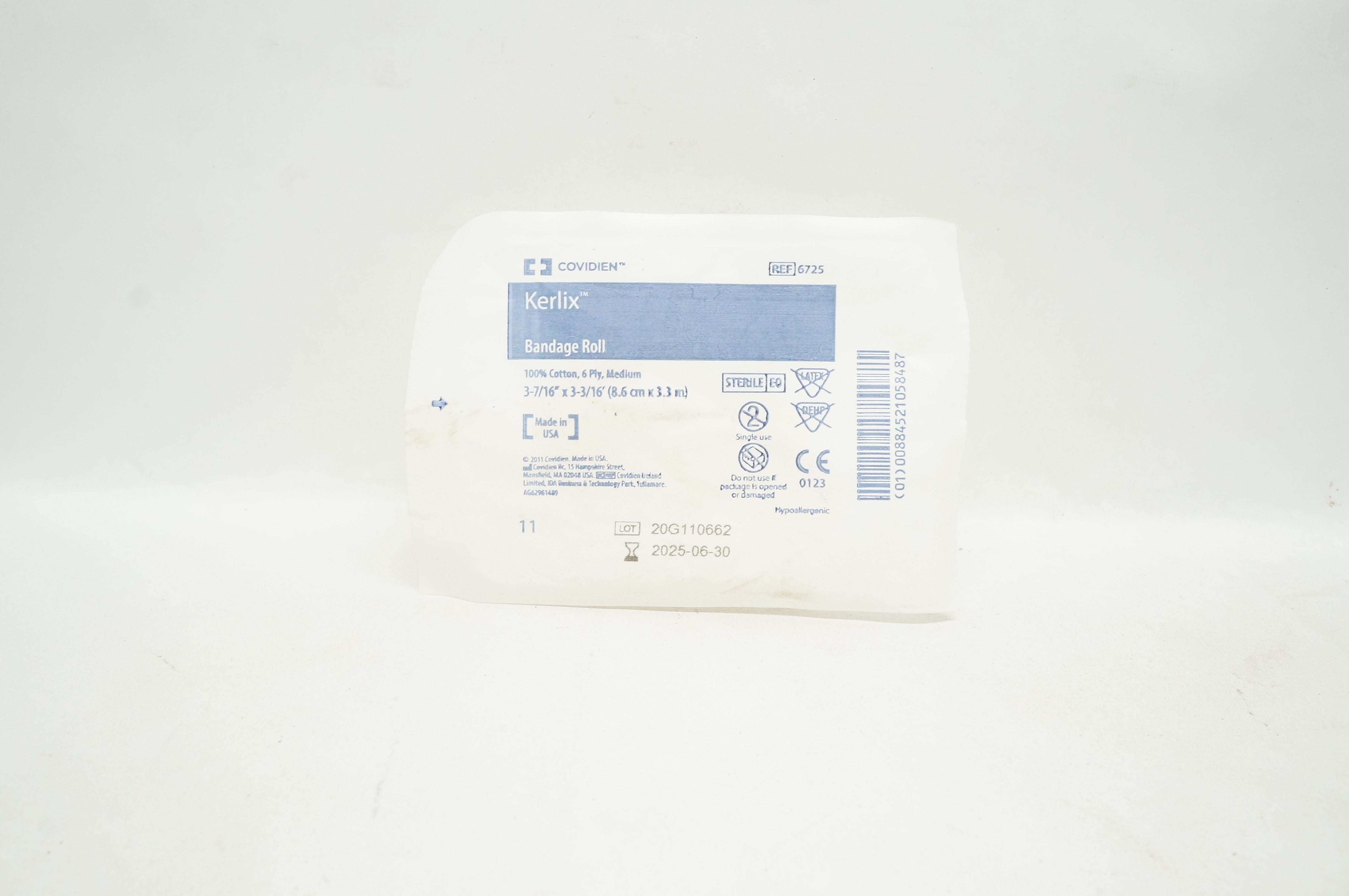 Covidien 6725 Kerlix Bandage Roll 6-Ply, Medium 3 7/16 inch x 3 3/16Ft.