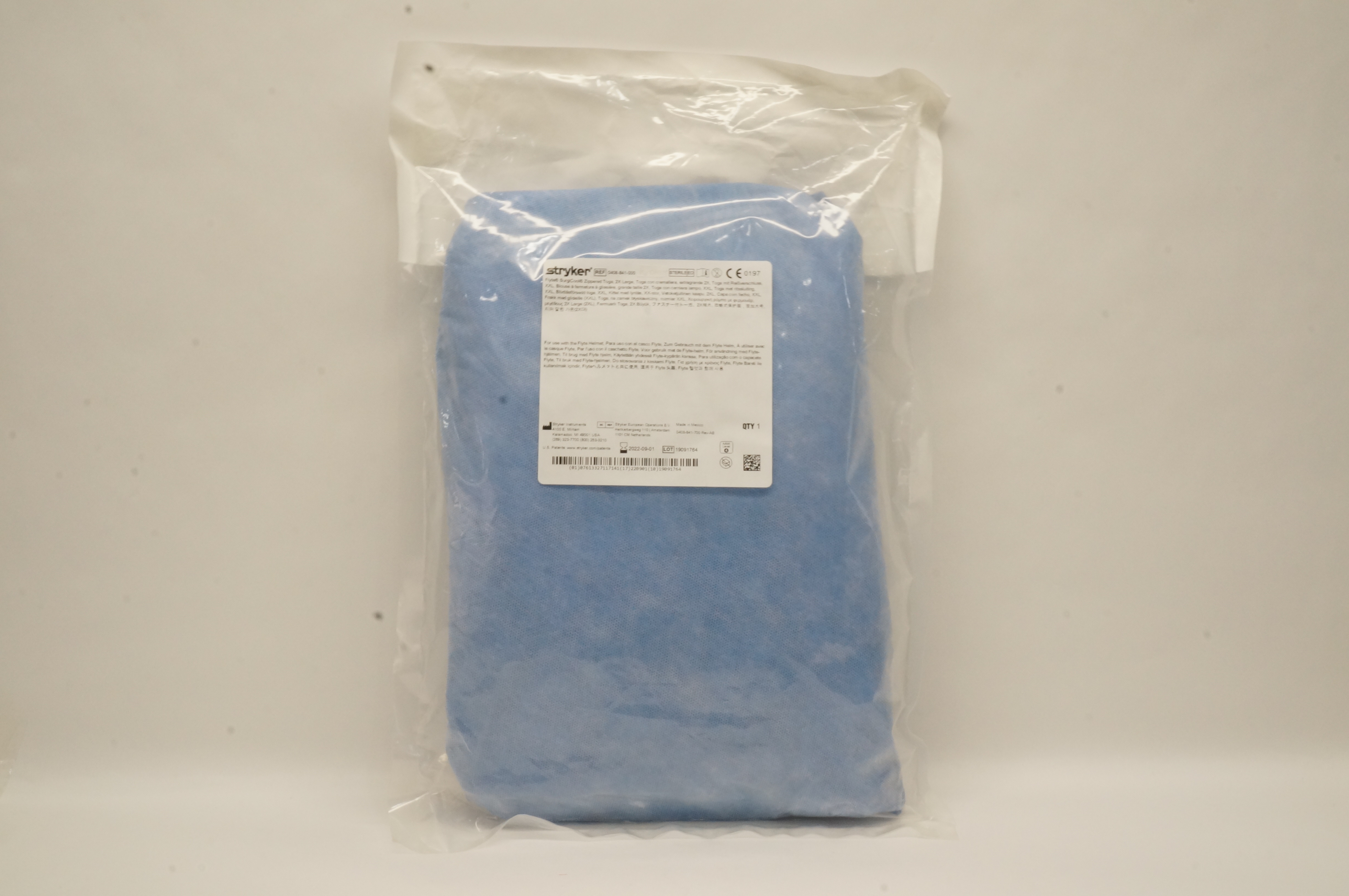 Stryker 0408-841-000 Flyte SurgiCool Zippered Toga, 2X Large