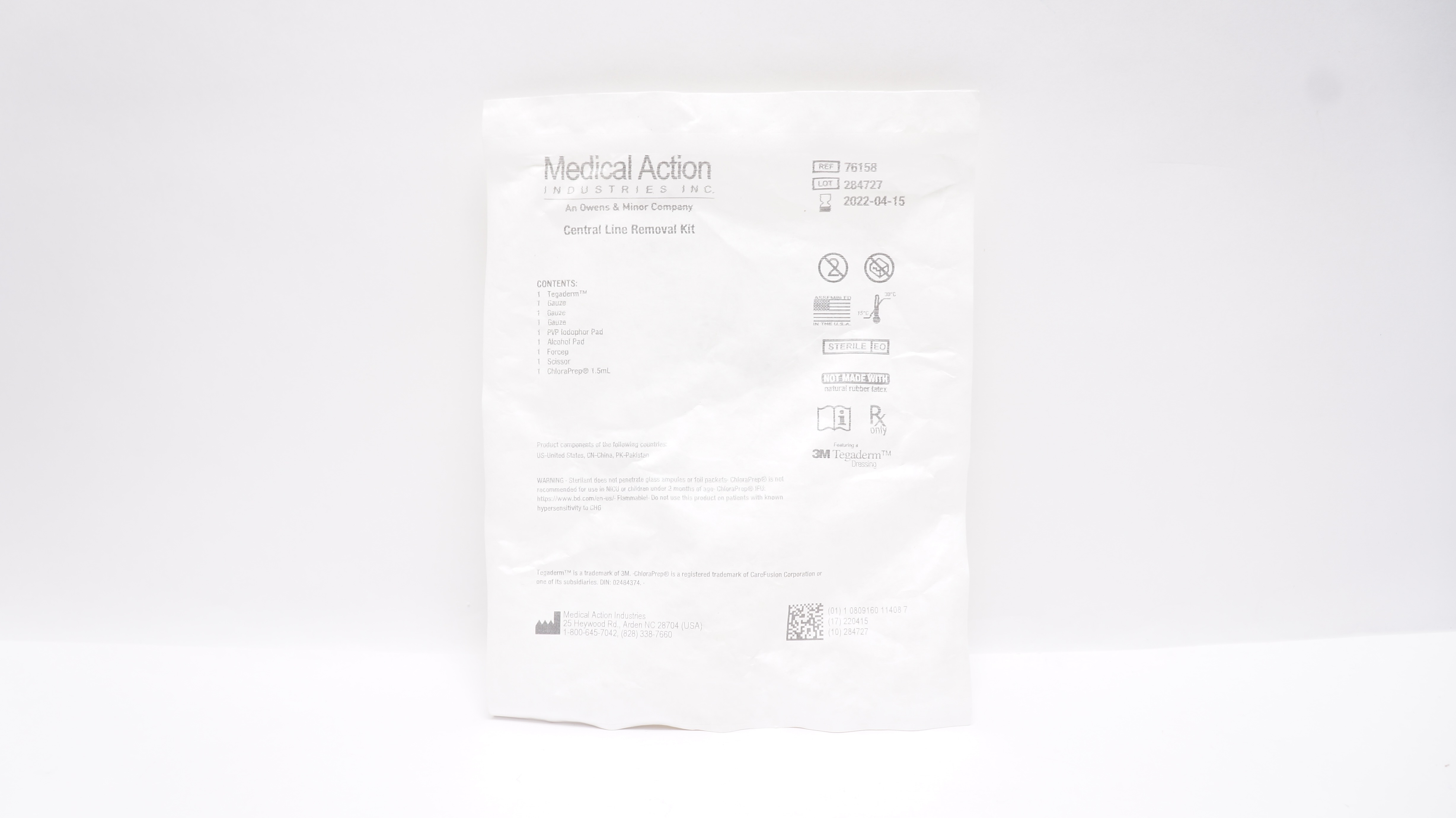 Medical Action Industries 76158 3M Tegaderm Central Line Removal Kit (x)