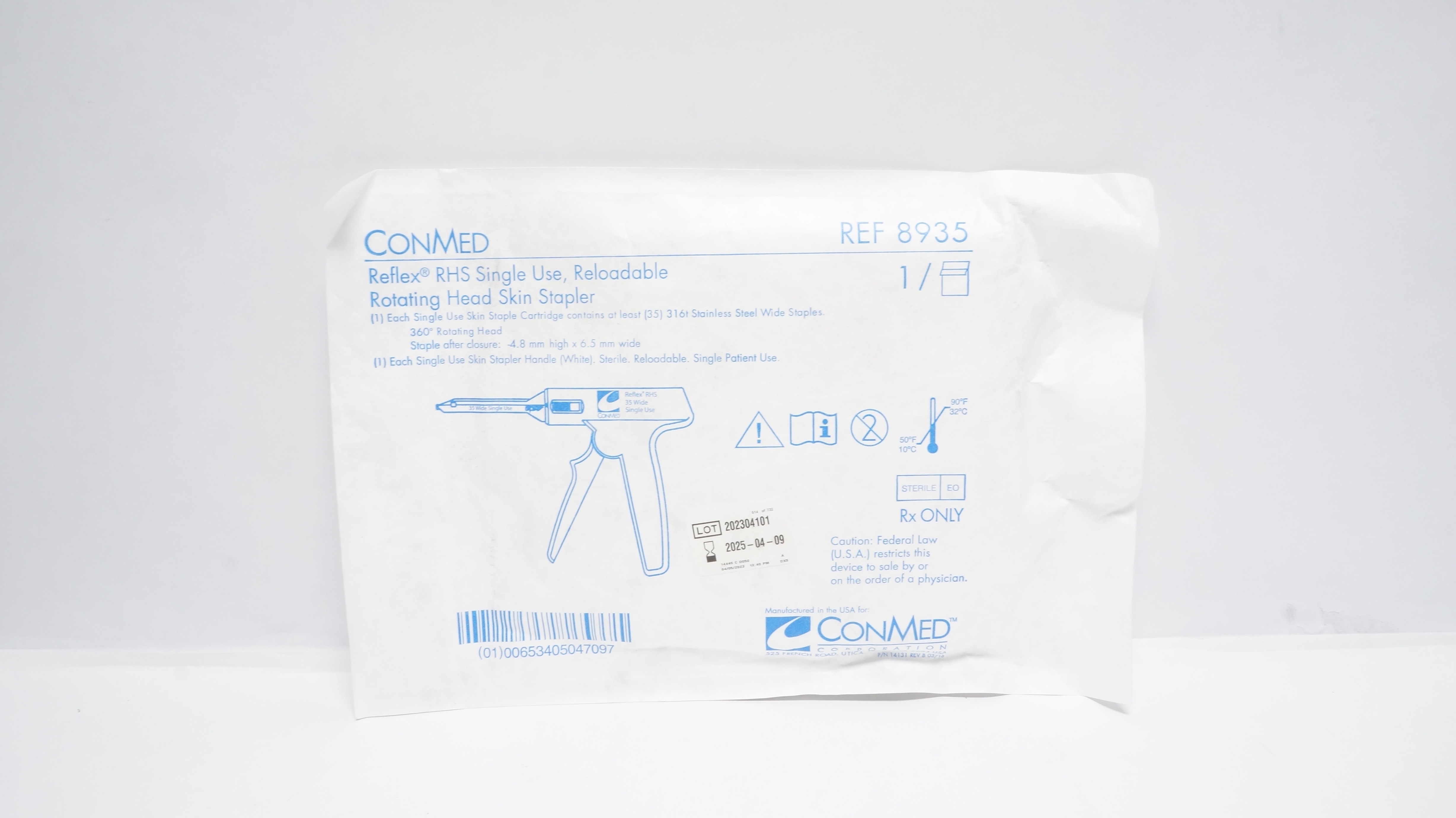 ConMed 8935 Disposable Reloadable 35 Wide Skin Staples (x)