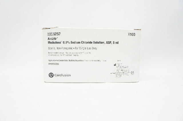 CareFusion 5257 Modudose 0.9% Sodium Chloride Solution USP5ml - Case of 100(x)