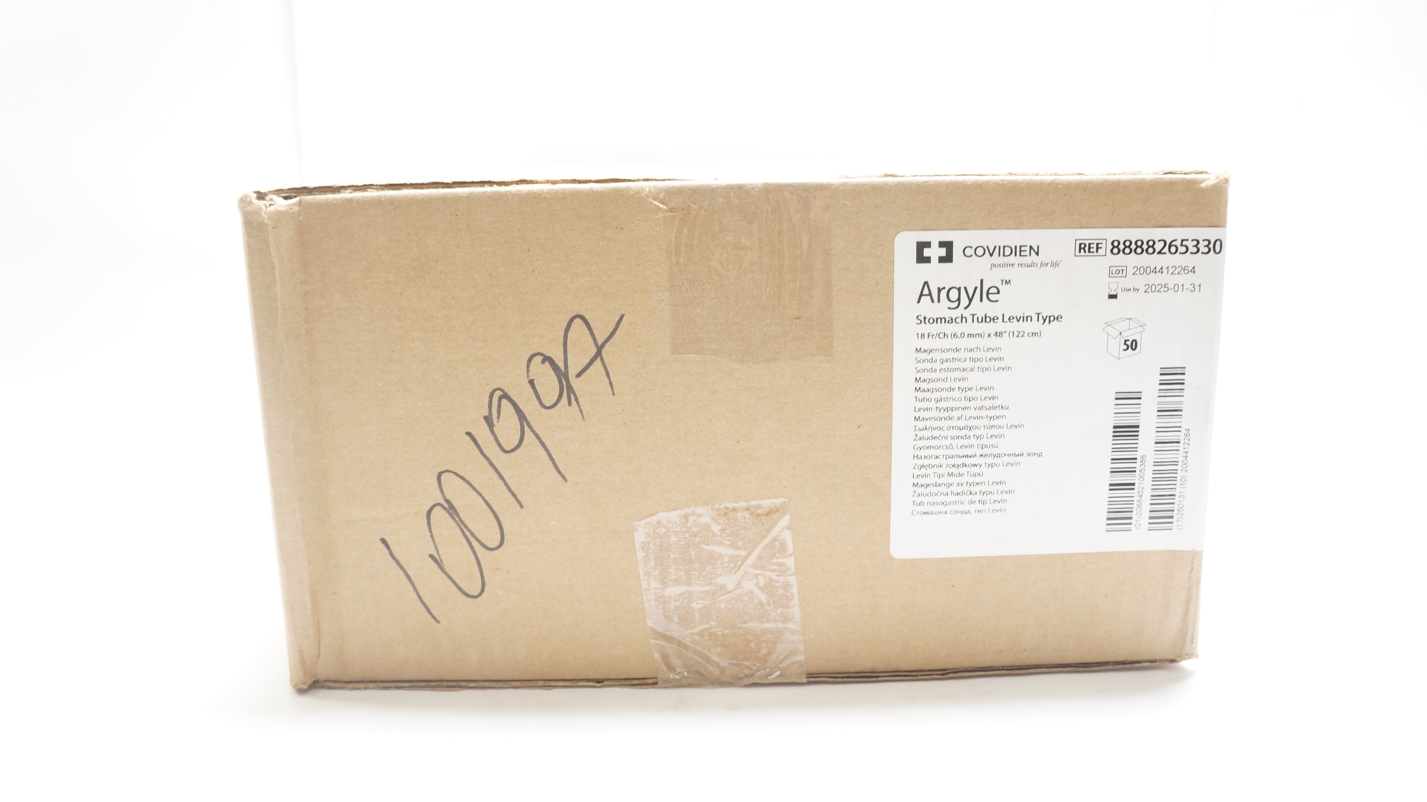 Covidien 8888265330 Argyle Stomach Tube Levin Type 18Fr/Ch x 48In - Box of 34