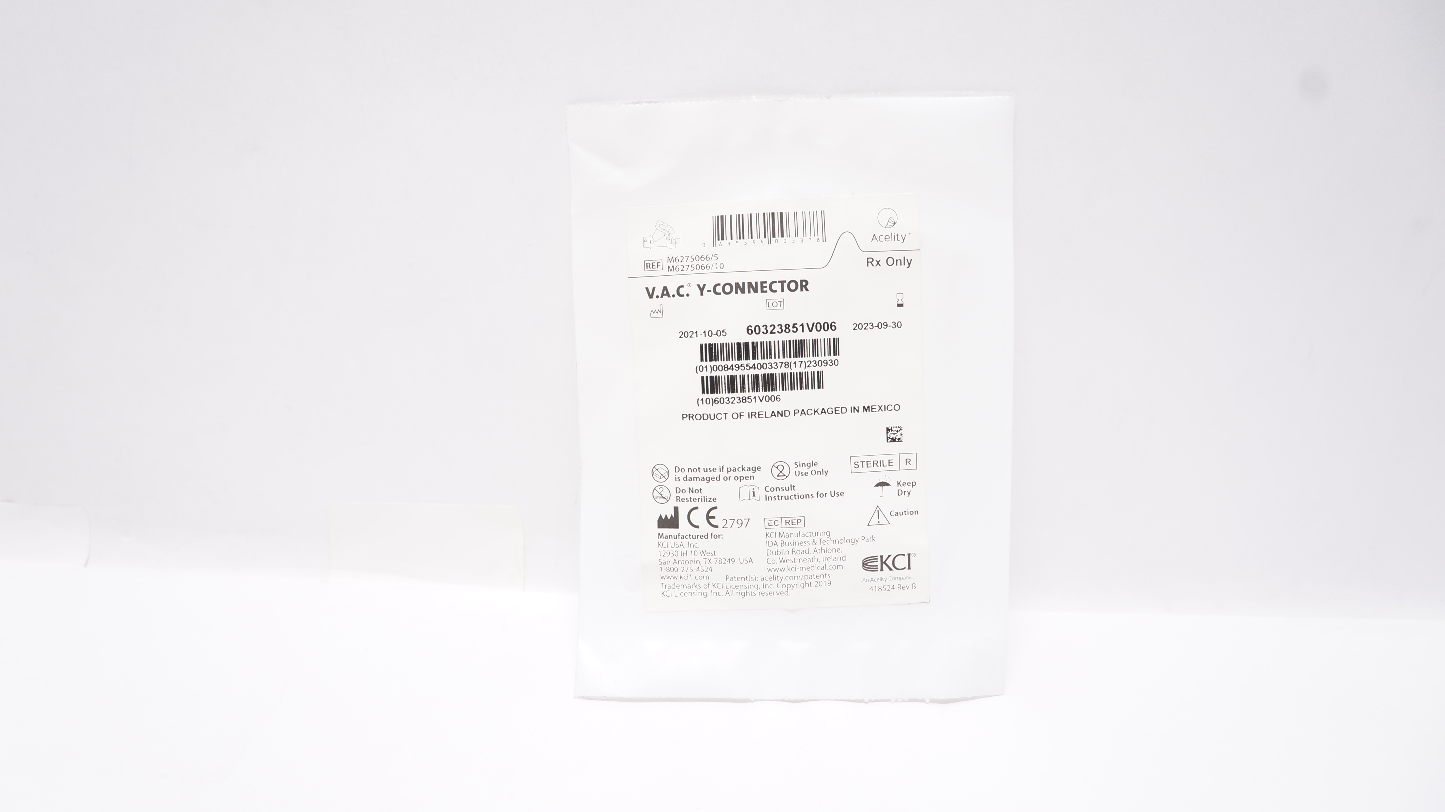 KCI M6275066/5 Acelity V.A.C. Y-Connector (x)