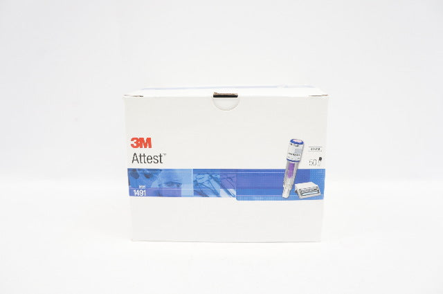 3M 1491 Attest Super Rapid Biological Indicator Steam Sterilization - Box of 50