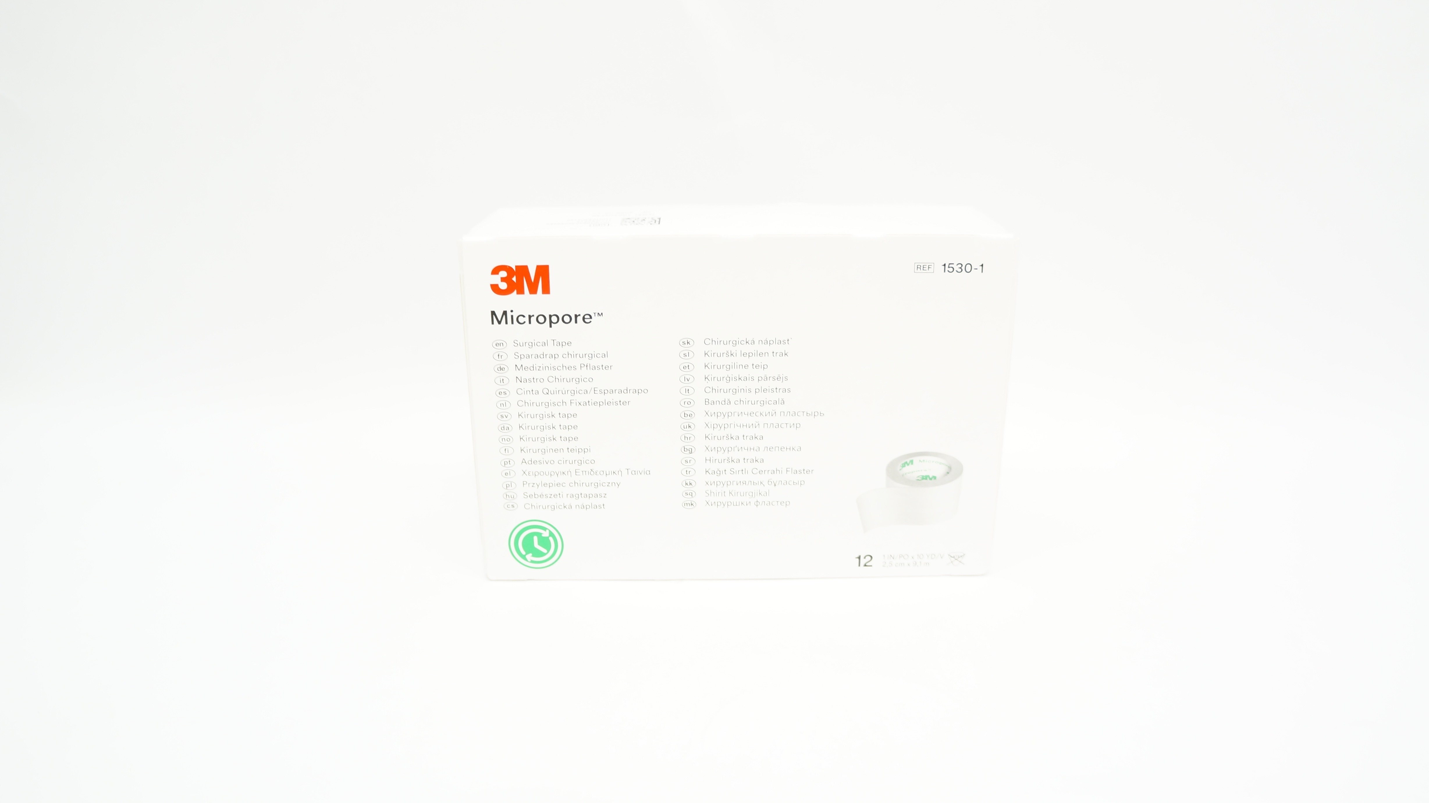 3M 1530-1 Micropore Surgical Tape 1inch x 10yd. - Box of 12