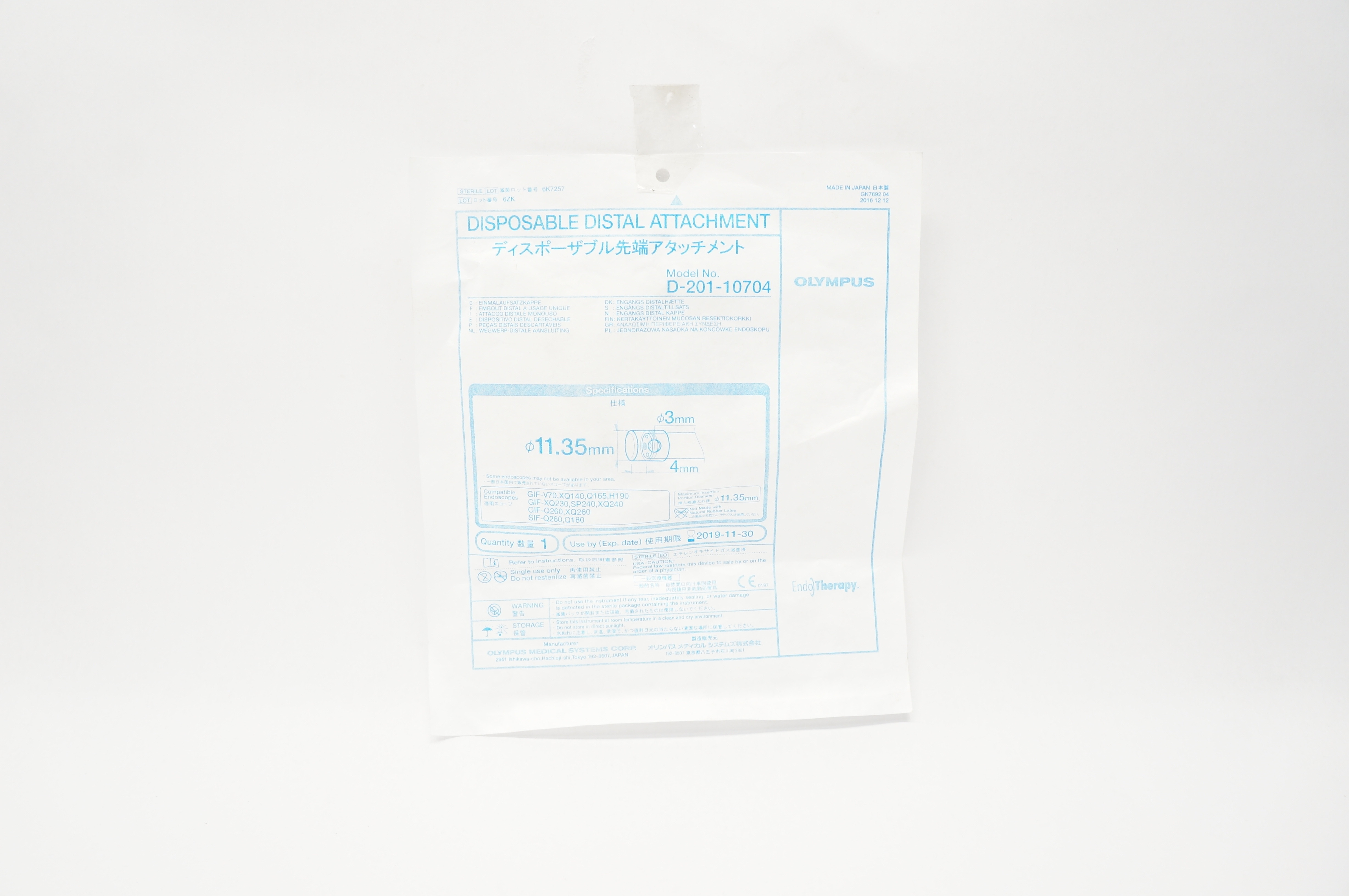 Olympus D-201-10704 Distal Attachment 11.35mm (x)