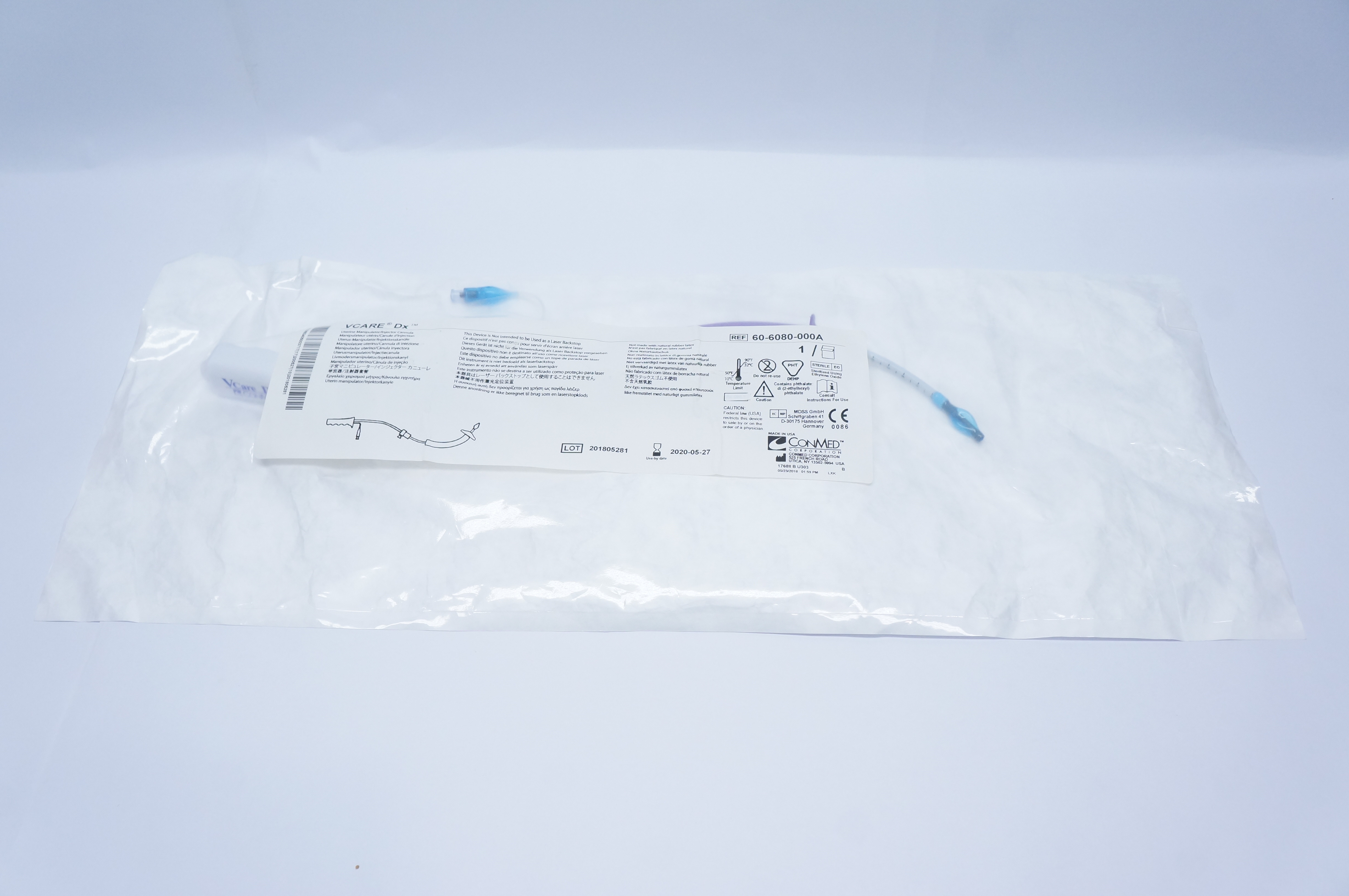 ConMed 60-6080-000A VCARE Dx Uterine Manipulator/Injector Cannula (x)