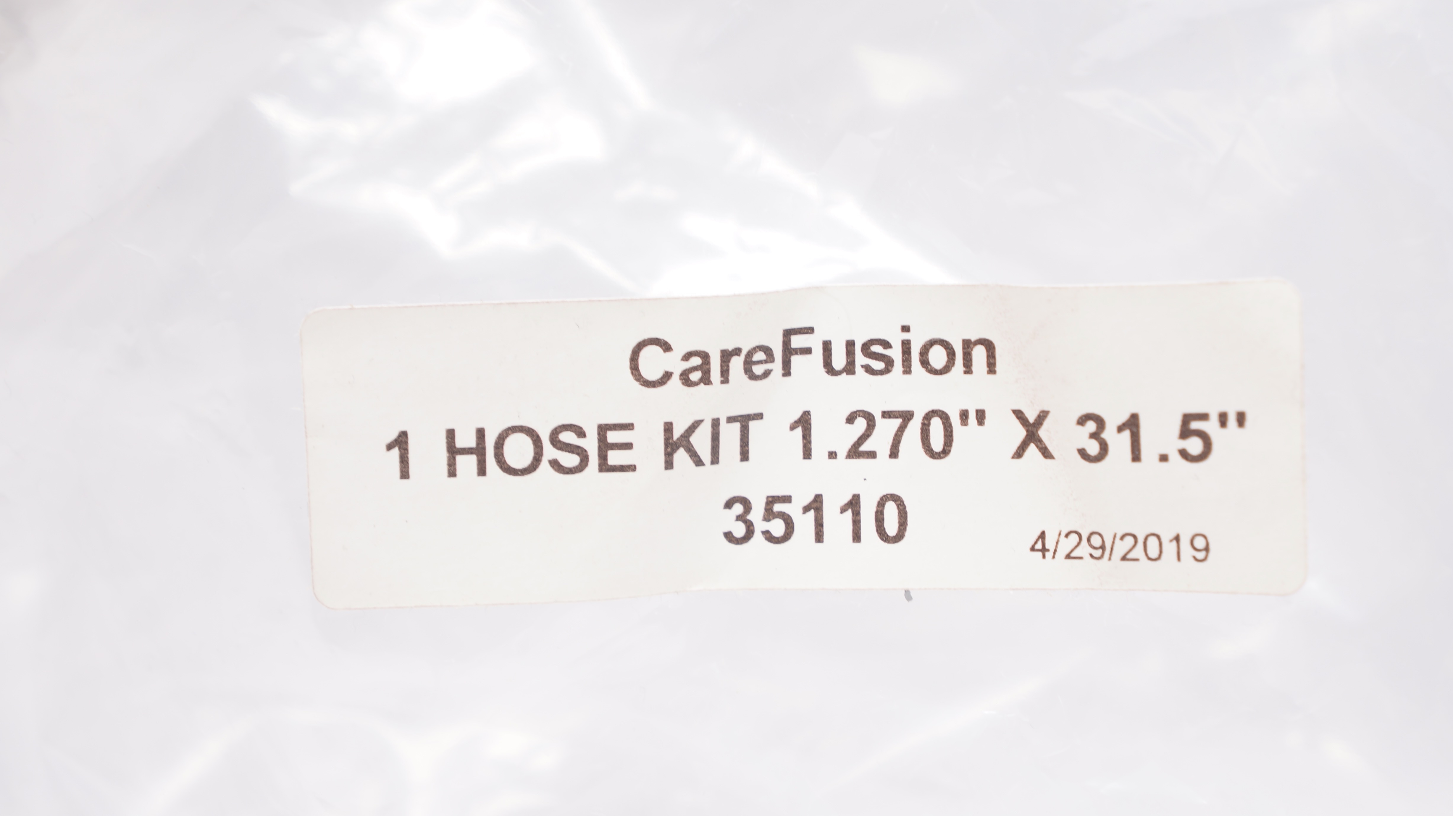 CareFusion 35110 1 Hose Kit 1.270inch x 31.5inch