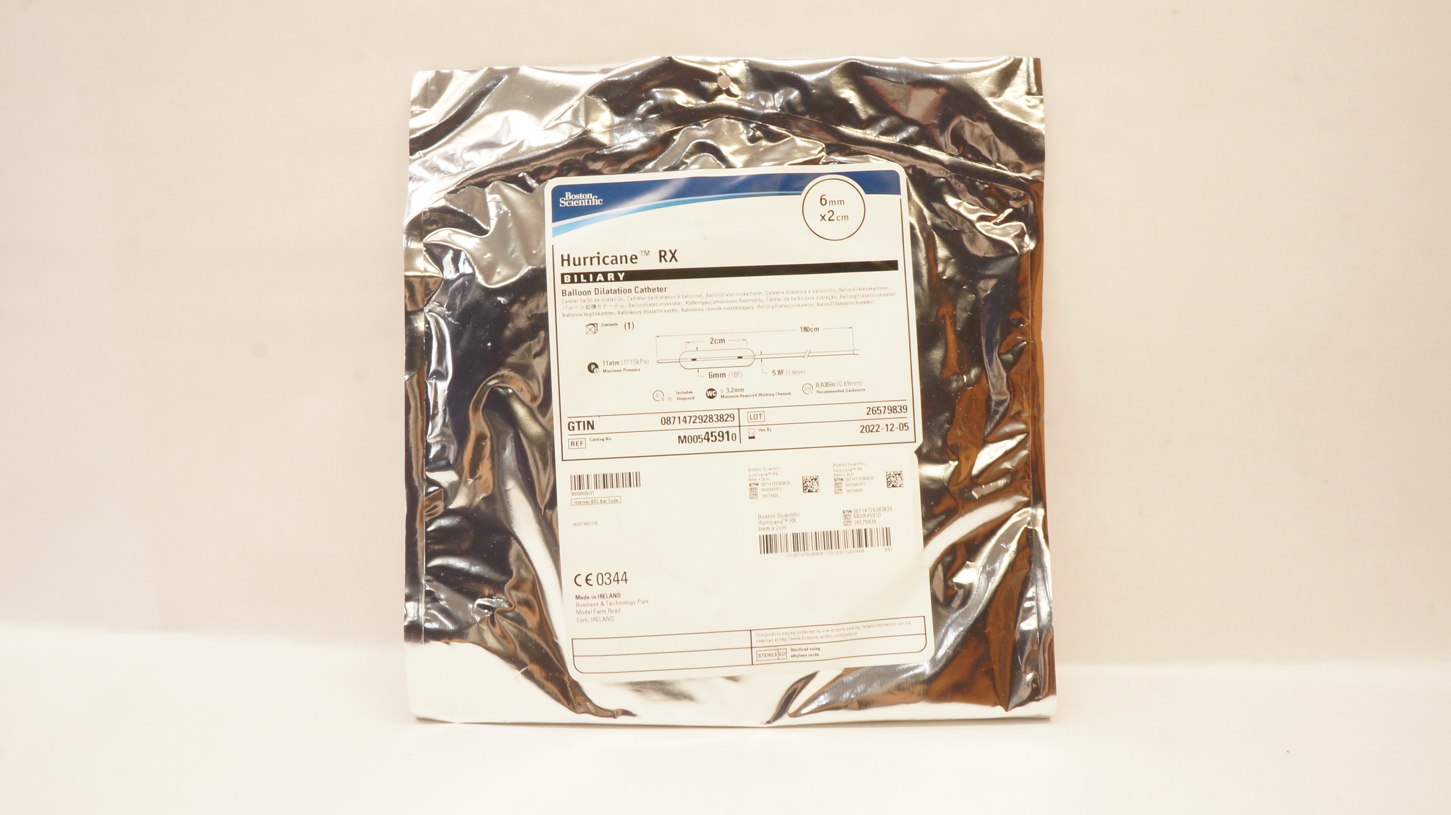 Boston Scientific 4591 Hurricane RX Balloon Dilatation Cath. 6mm x 2cm (x)