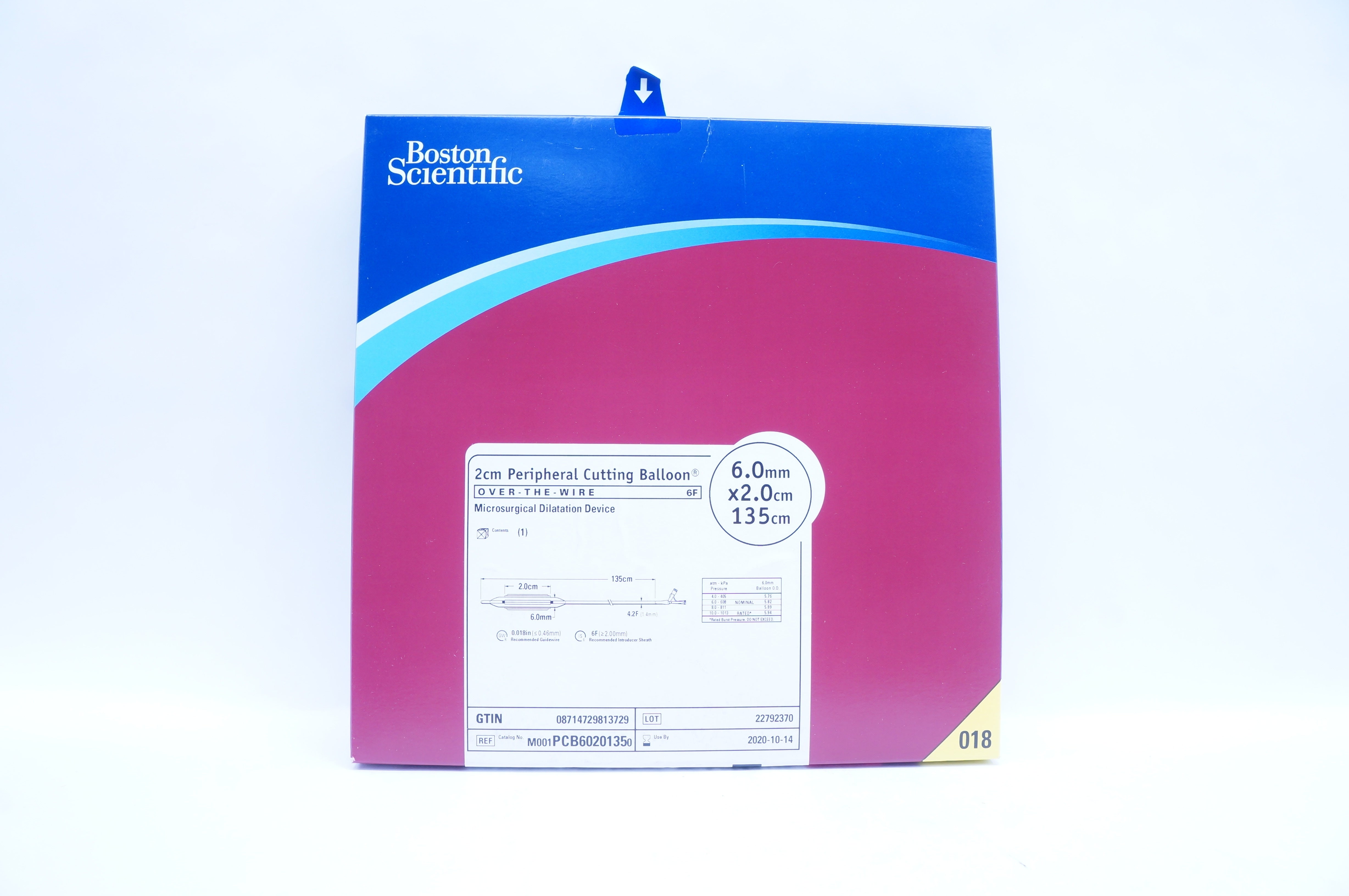 Boston Scientific M001PCB60201350 Peripheral Cutting Balloon 6mmx2.0cmx135cm(x)