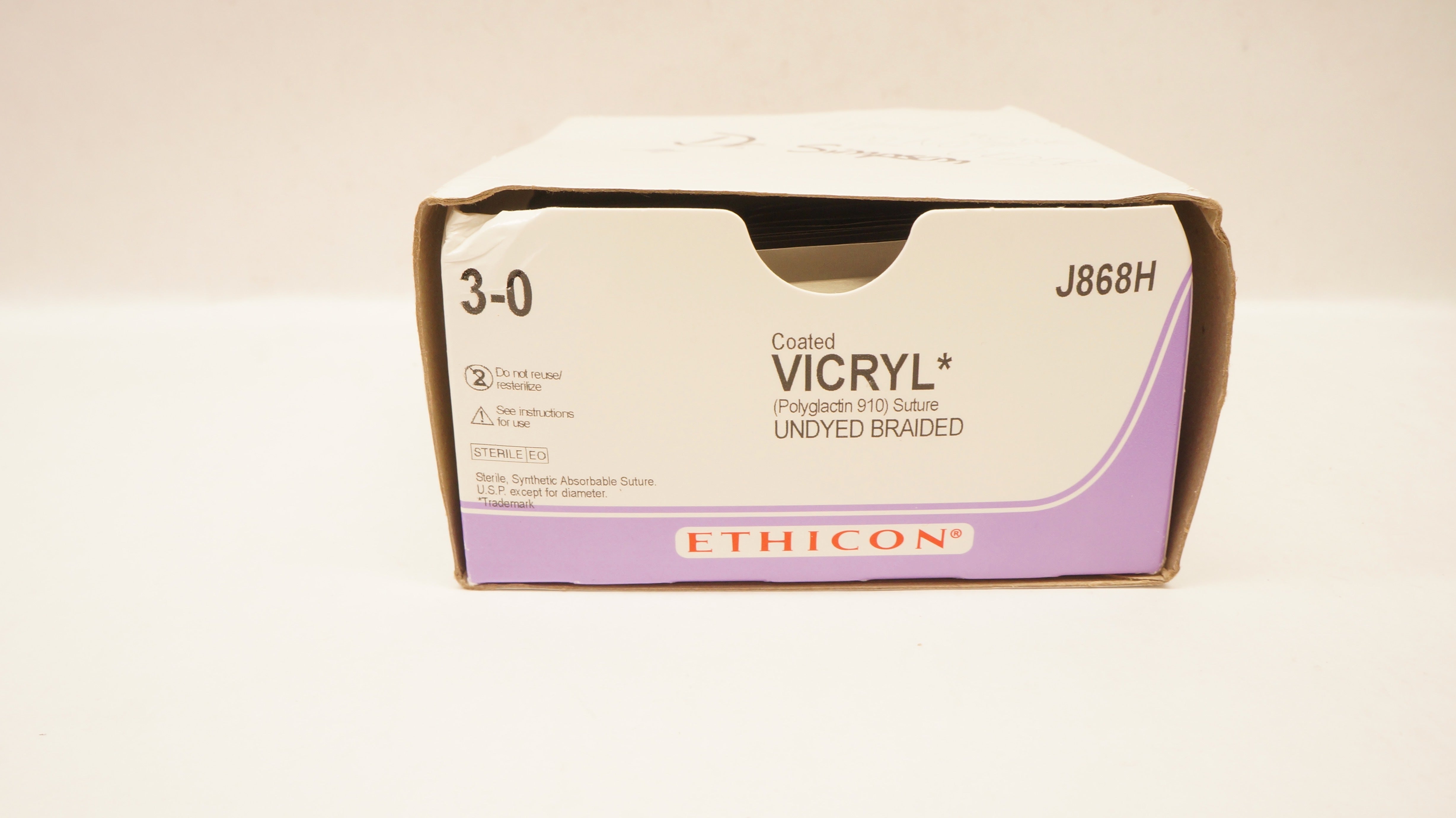 Ethicon J868H 3-0 VICRYL, CP-2, 26mm 1/2c, 27inch (x) - Pack of 31