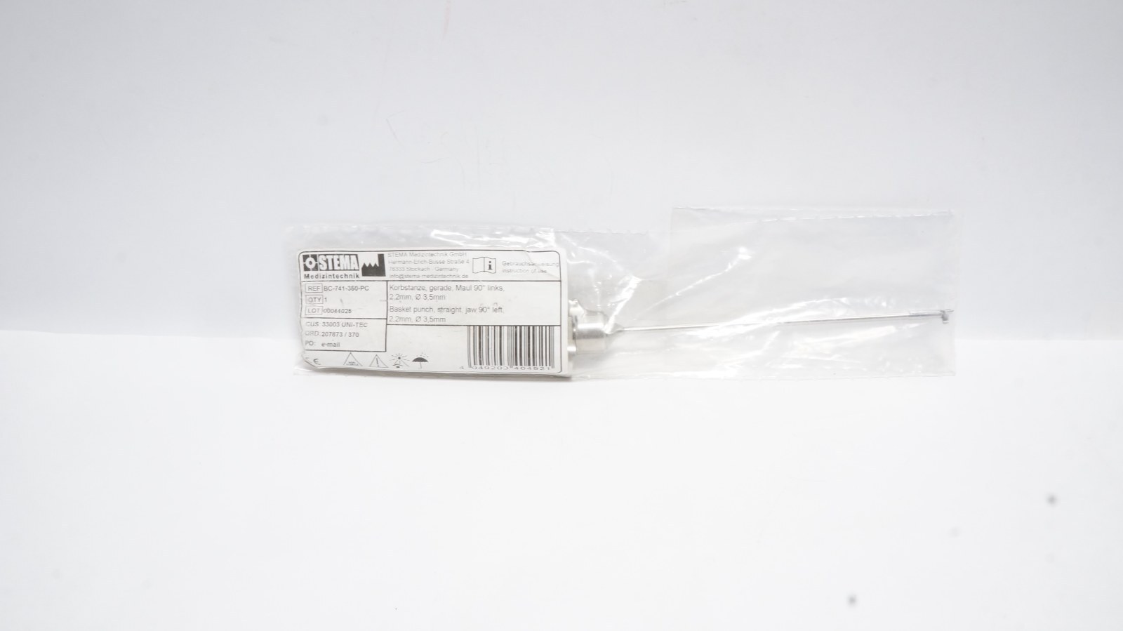 STEMA BC-741-350-PC Basket Punch 2.2mm Ø 3.5mm Surgical Instrument