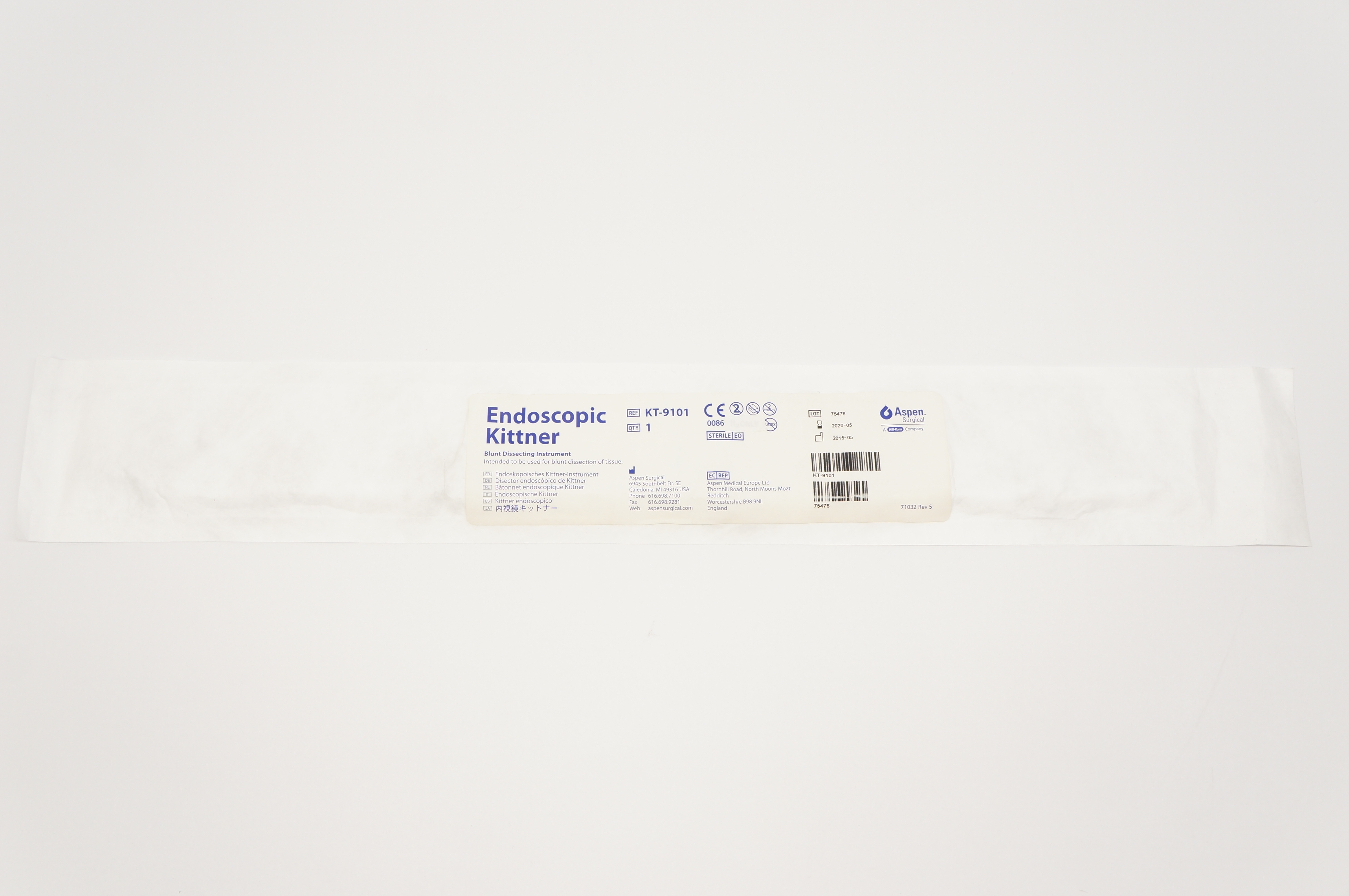 Aspen KT-9101 Endoscopic Kittner Blunt Dissecting Instrument (x)