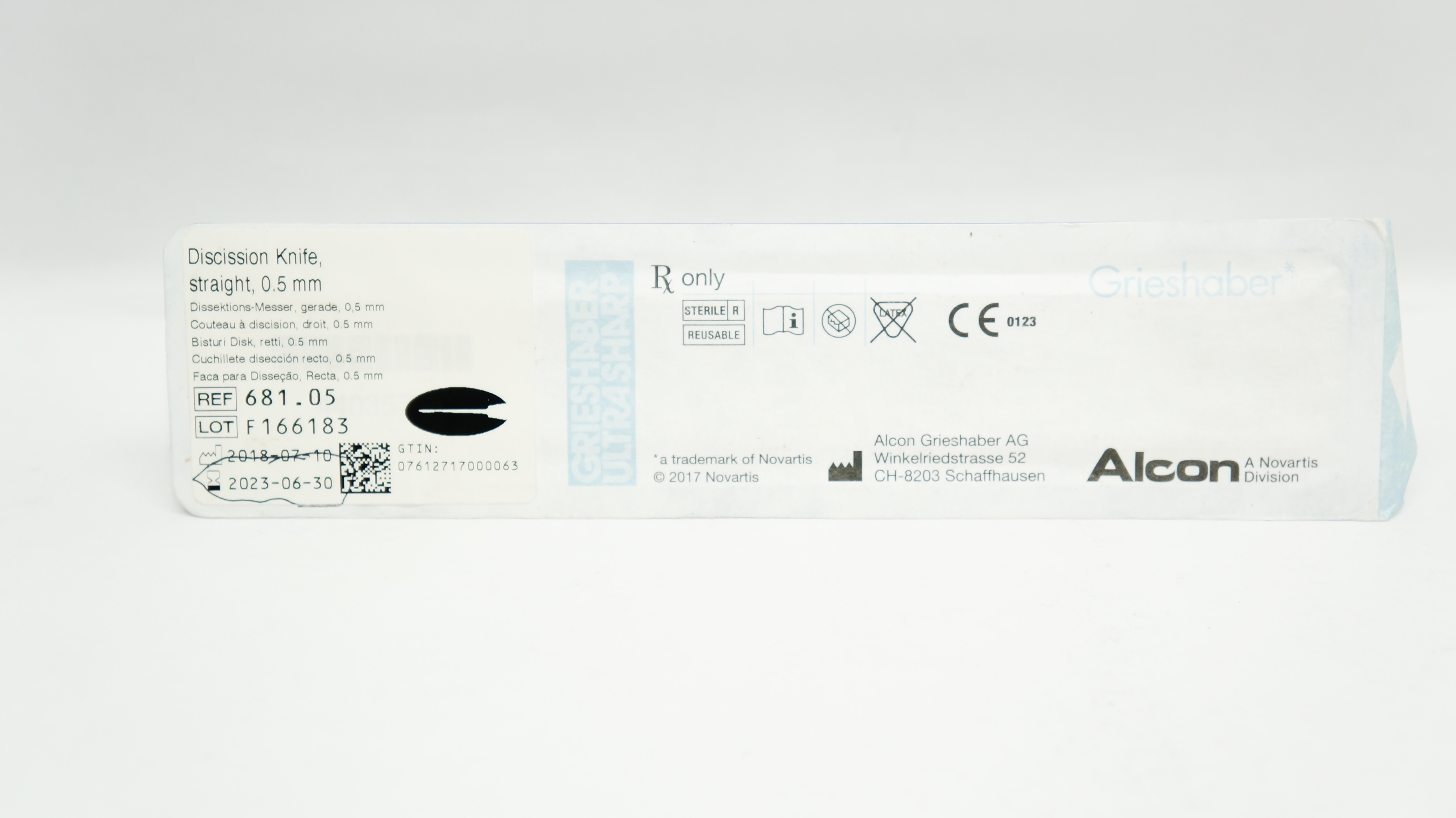 Alcon 681.05 Grieshaber Ultrasharp Microsurgery Knife (x)