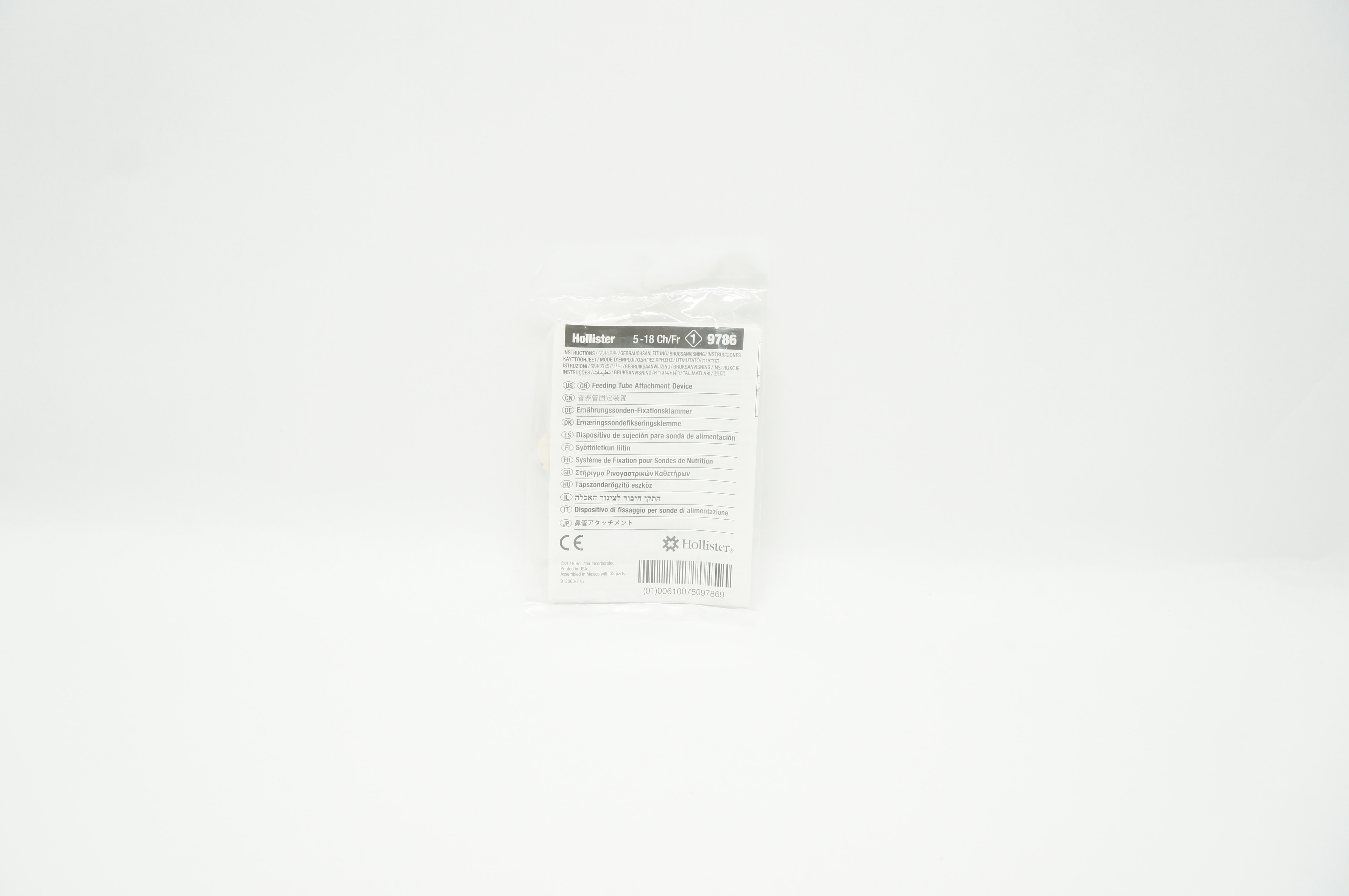 Hollister 9786 Feeding Tube Attachment Device 5-18Ch/Fr