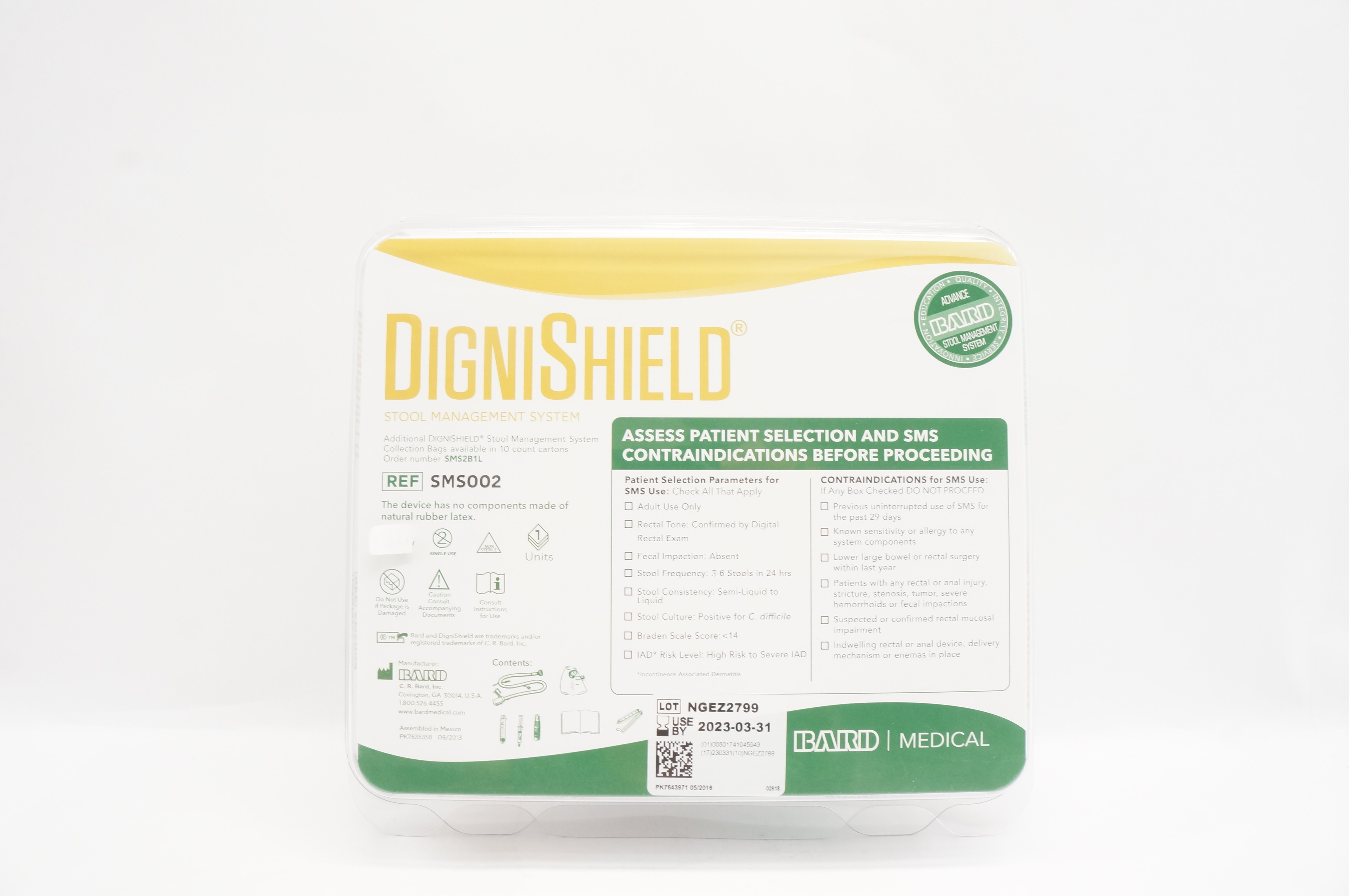 Bard SMS002 DigniShield Stool Management System