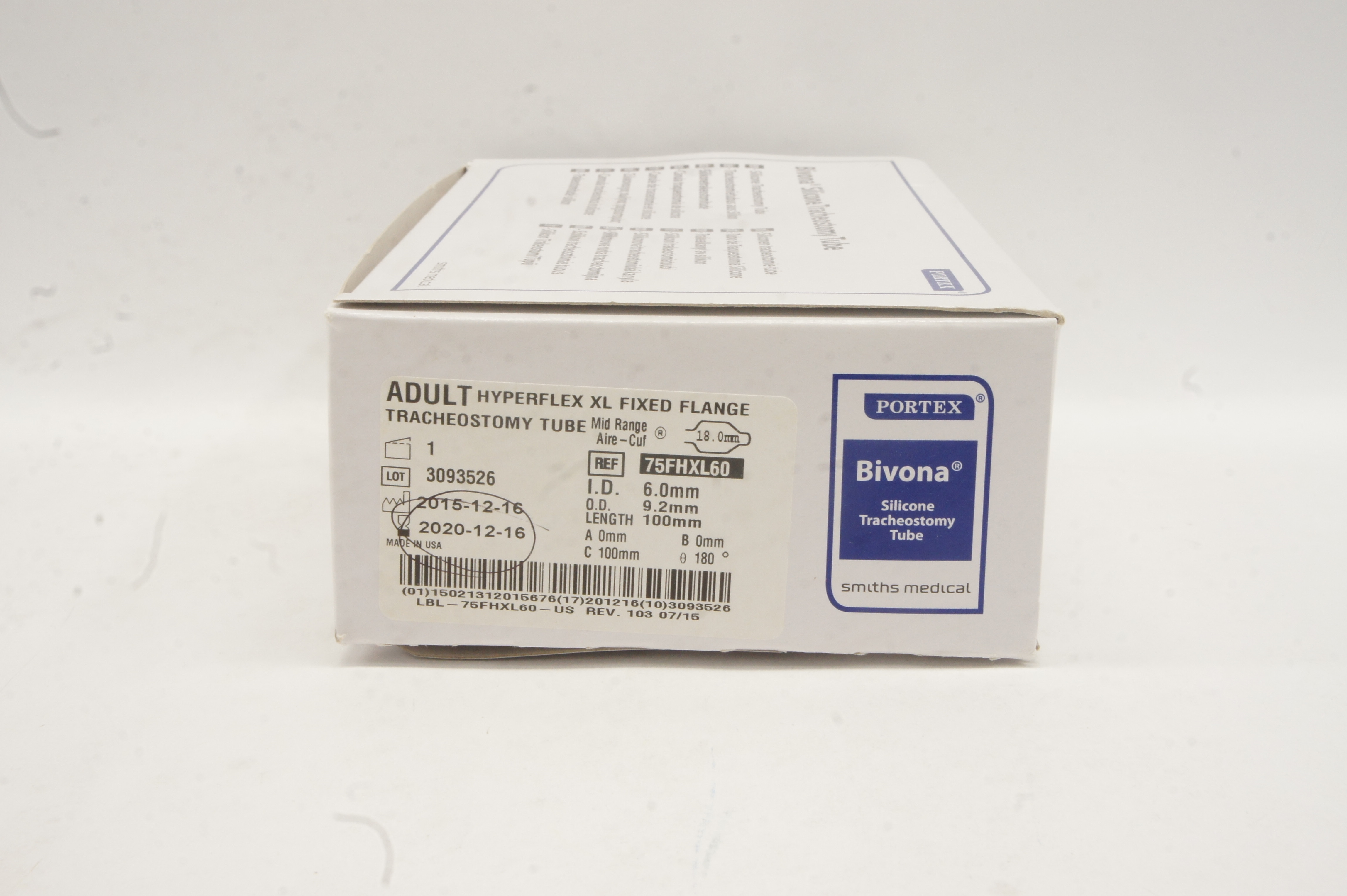 Smith Medical 75FHXL80 Portex Adult Hyperflex XL Fixed Flange (x)