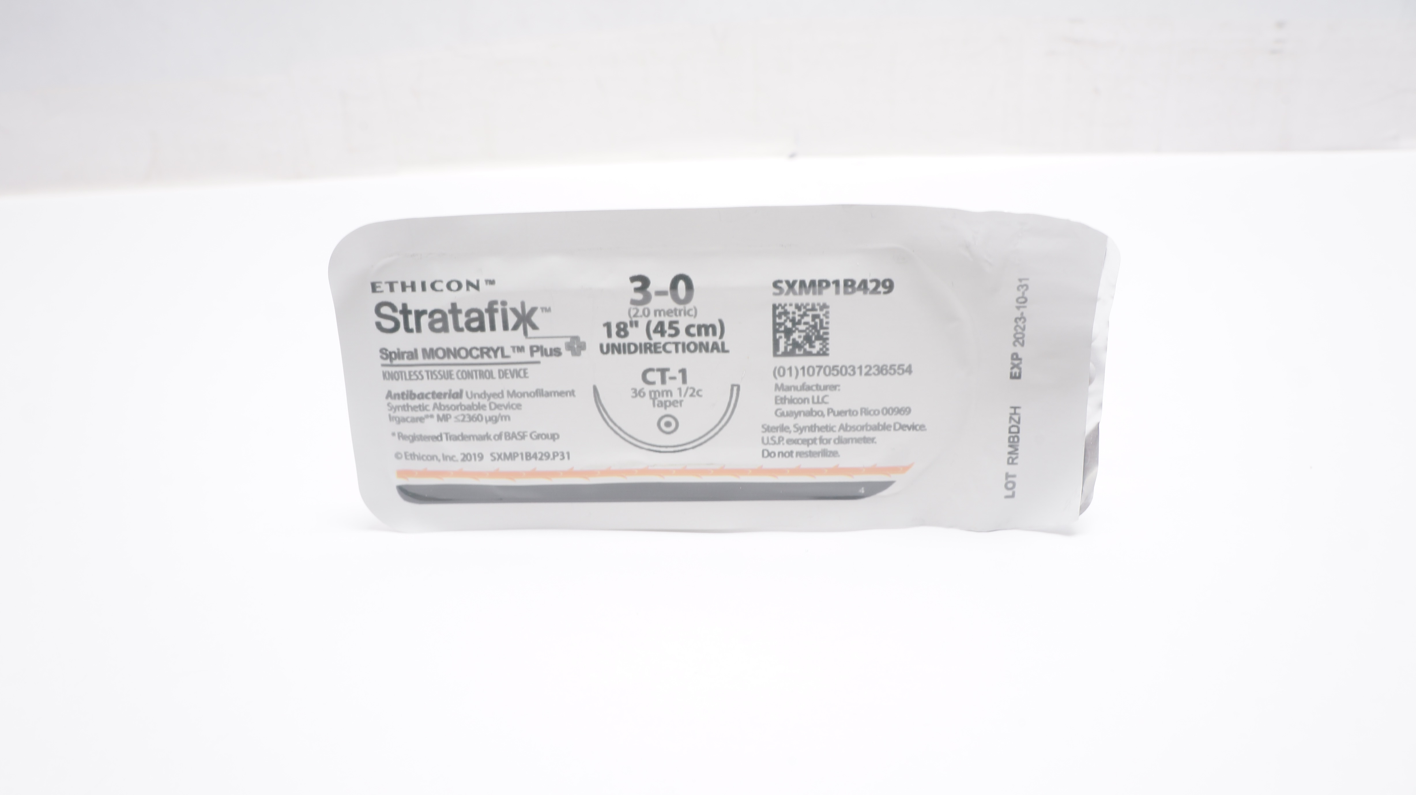 Ethicon SXMP1B429 3-0 Stratafix Monofilament СТ-1 36mm 1/2c Taper 18inch (x)