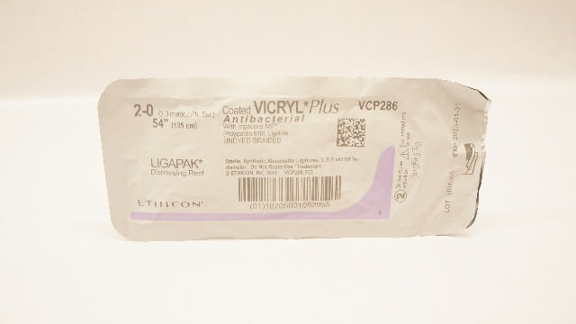 Ethicon VCP286 2-0 VICRYL Plus LIGAPAK Dispensing Reel 54inch (x)